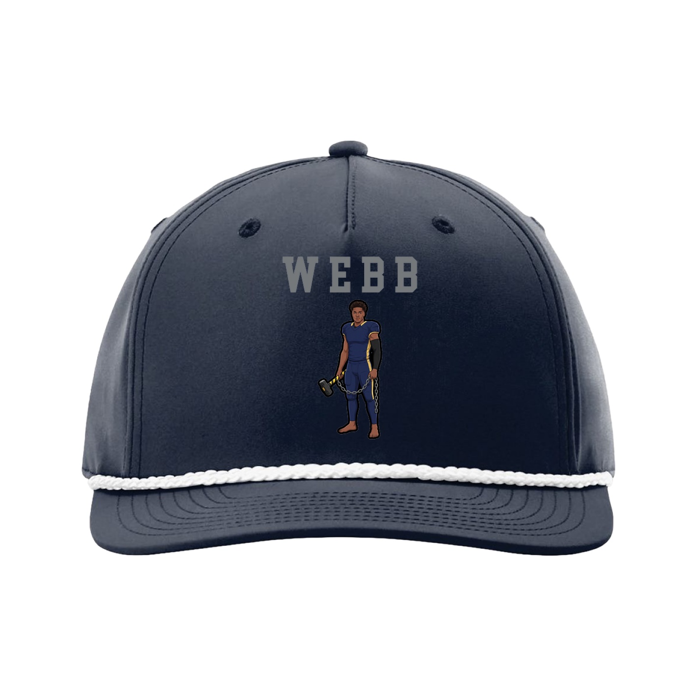 Five-Panel Classic Rope Cap — Shirsey in Navy