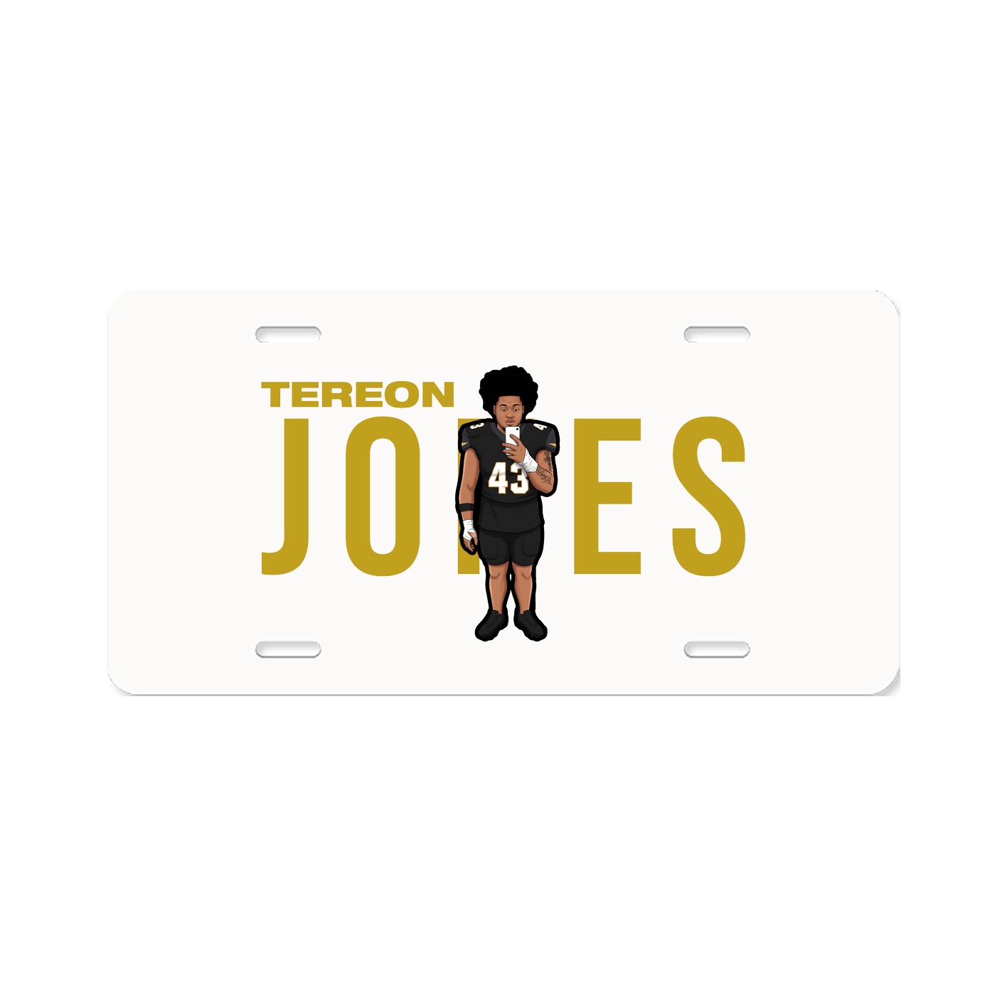 License Plate — Player Name in Classic