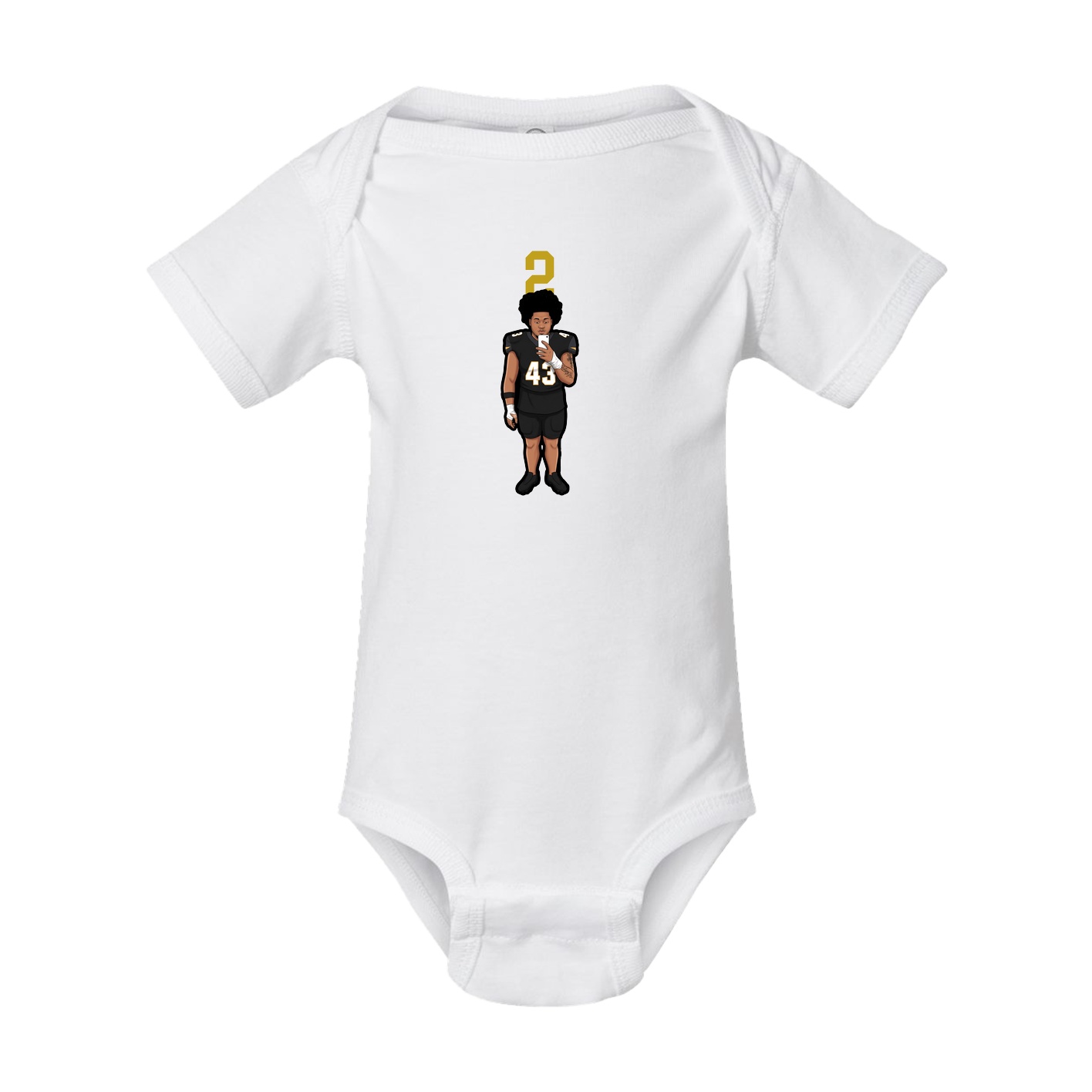 Baby Onesie — Number Top in White