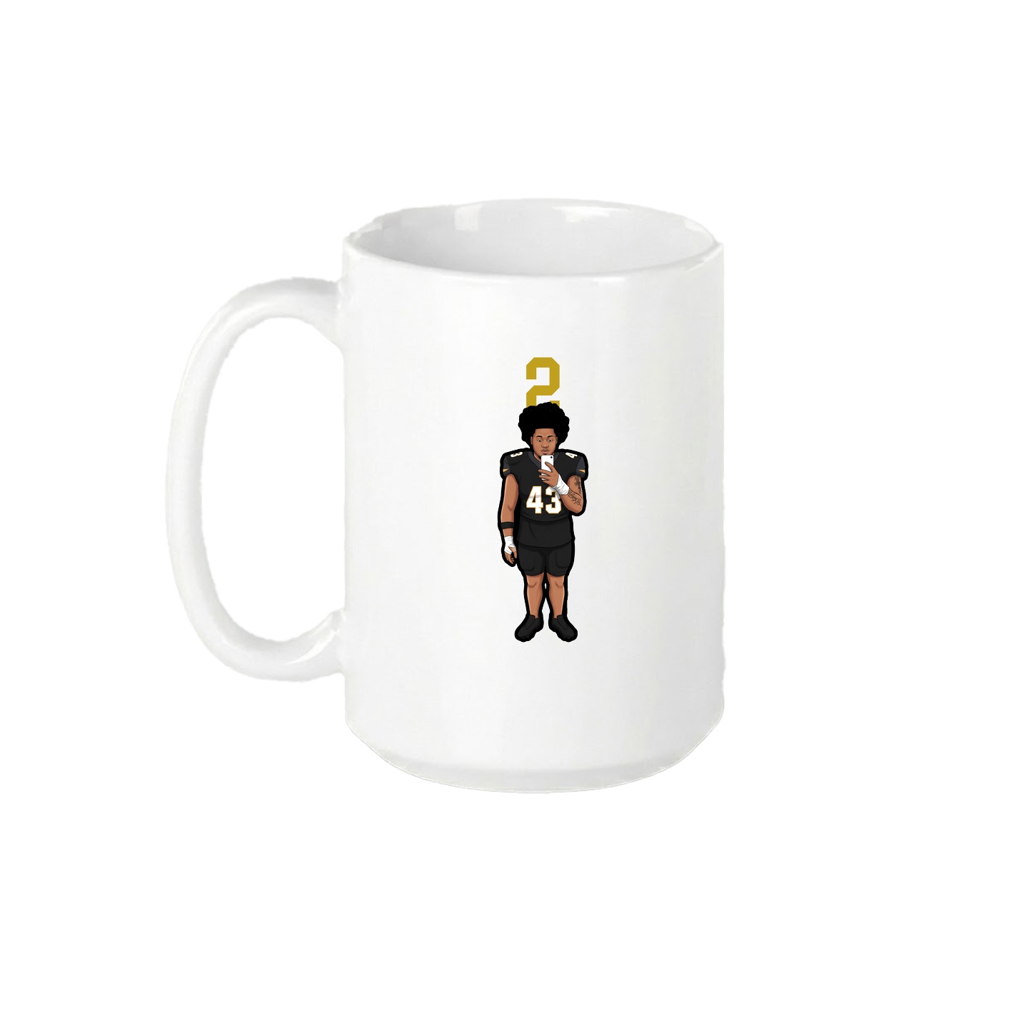 15oz Coffee Mug — Number Top in White