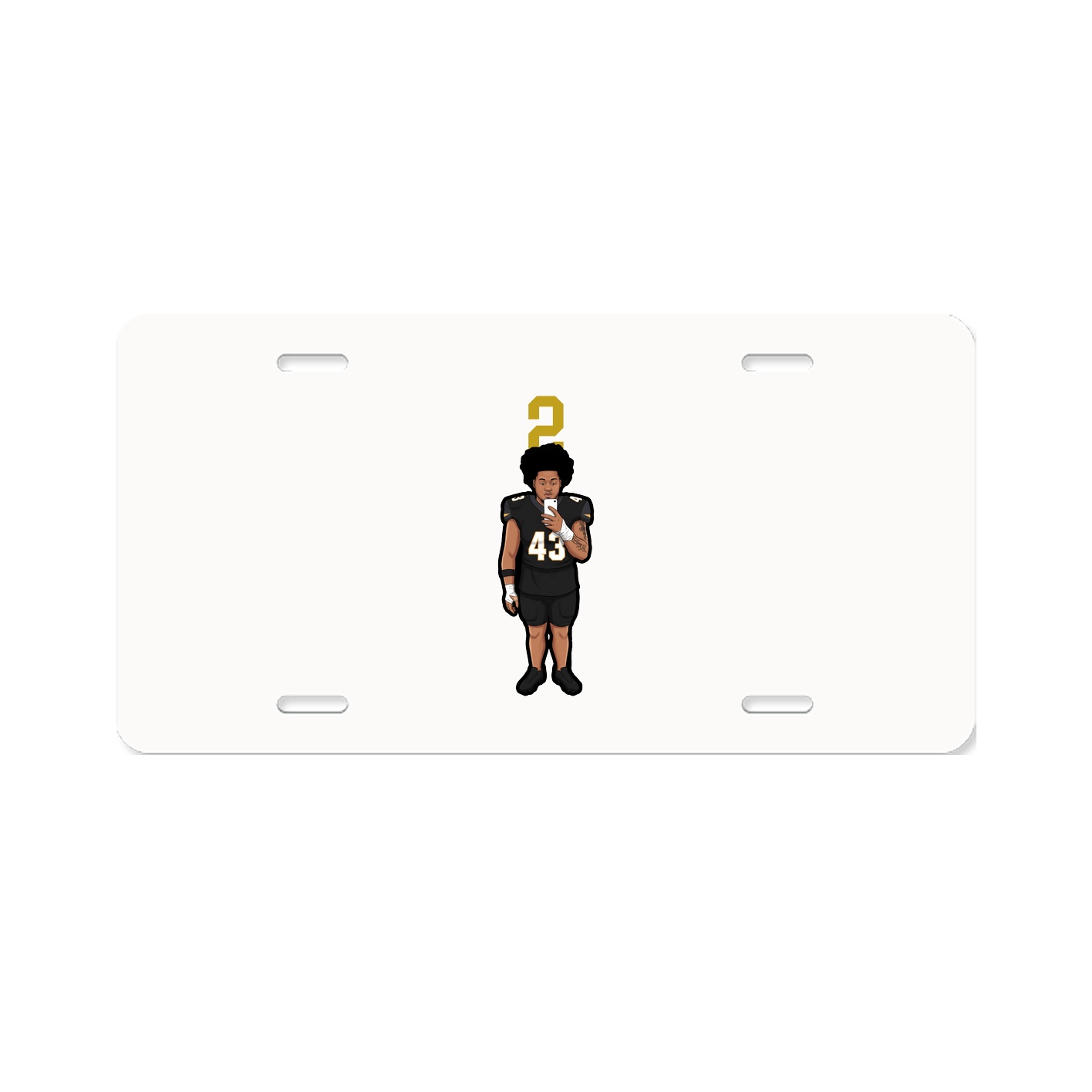 License Plate — Number Top in Classic