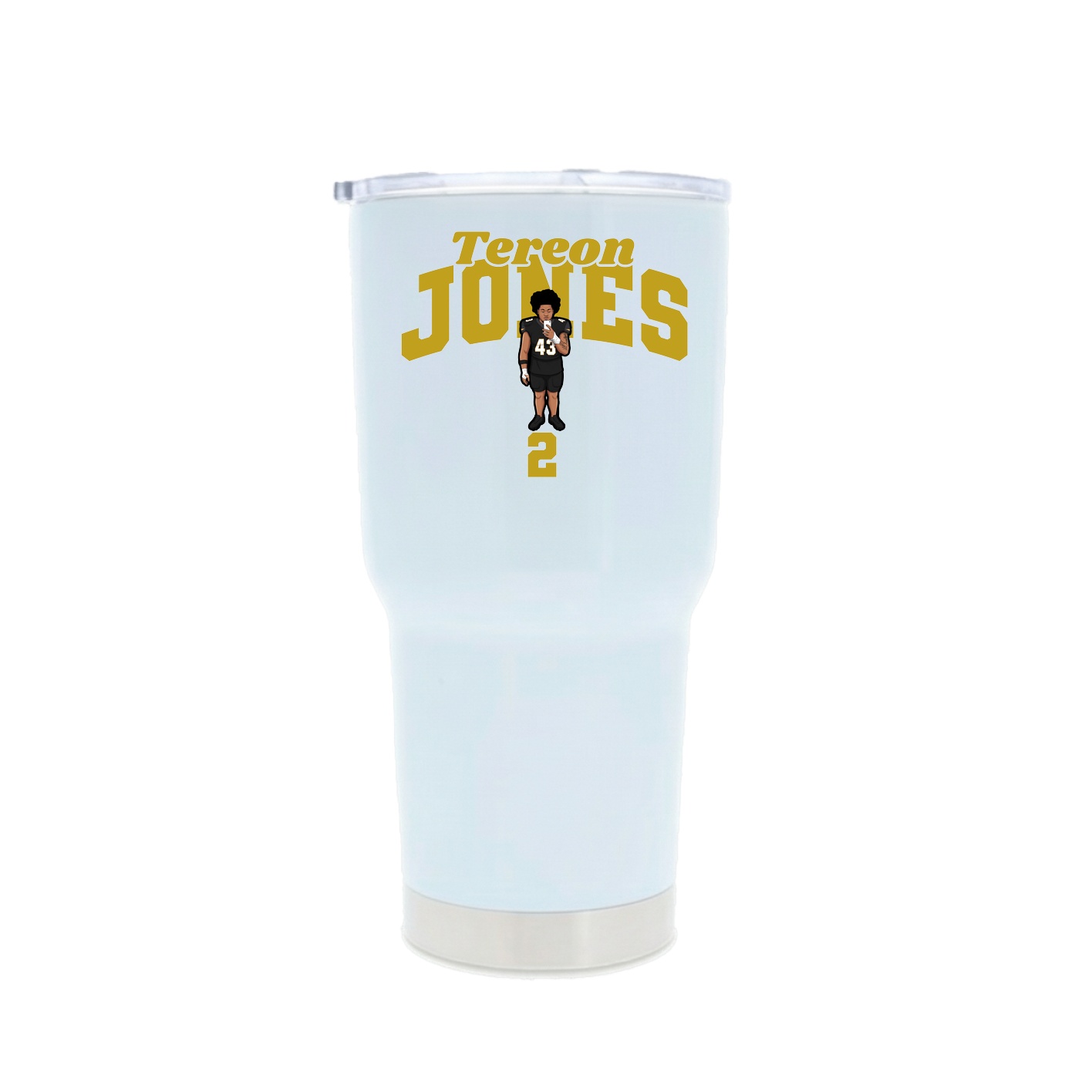 30oz Stainless Steel Tumbler — Signature Arch in White