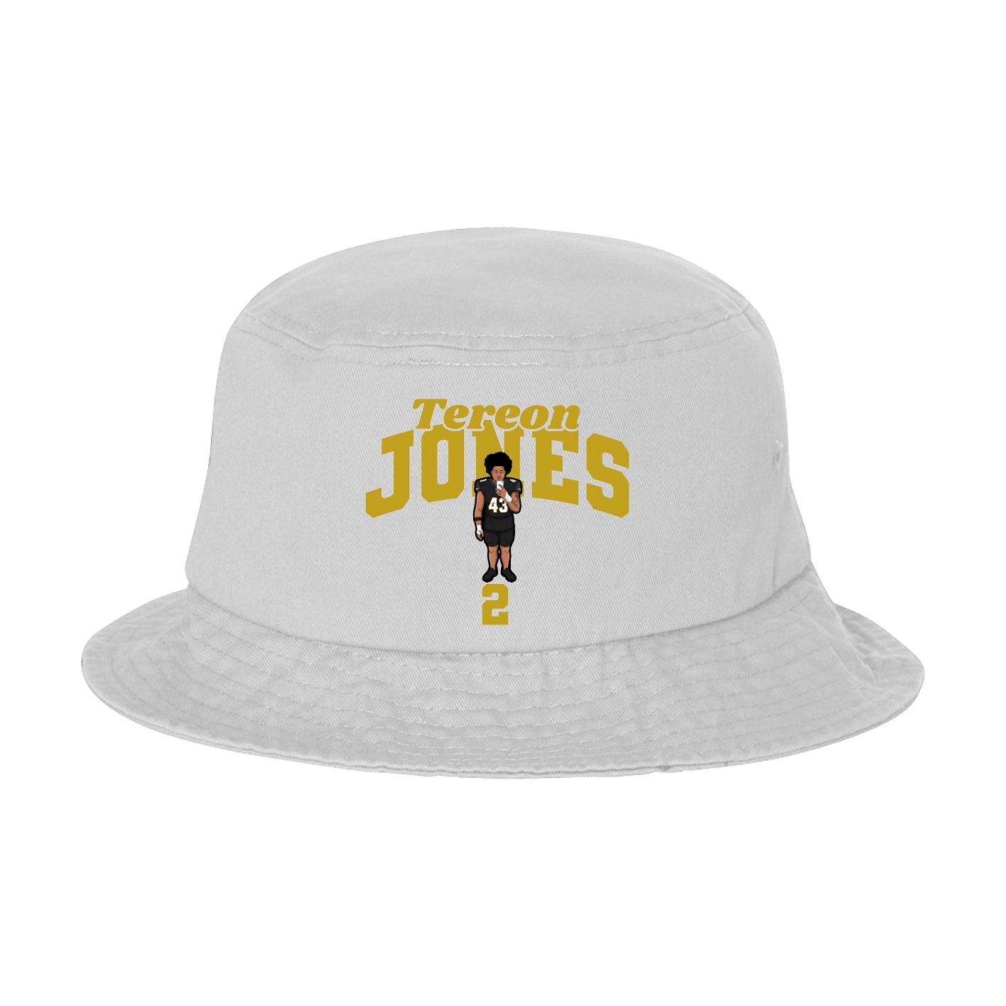 Bucket Cap — Signature Arch in White