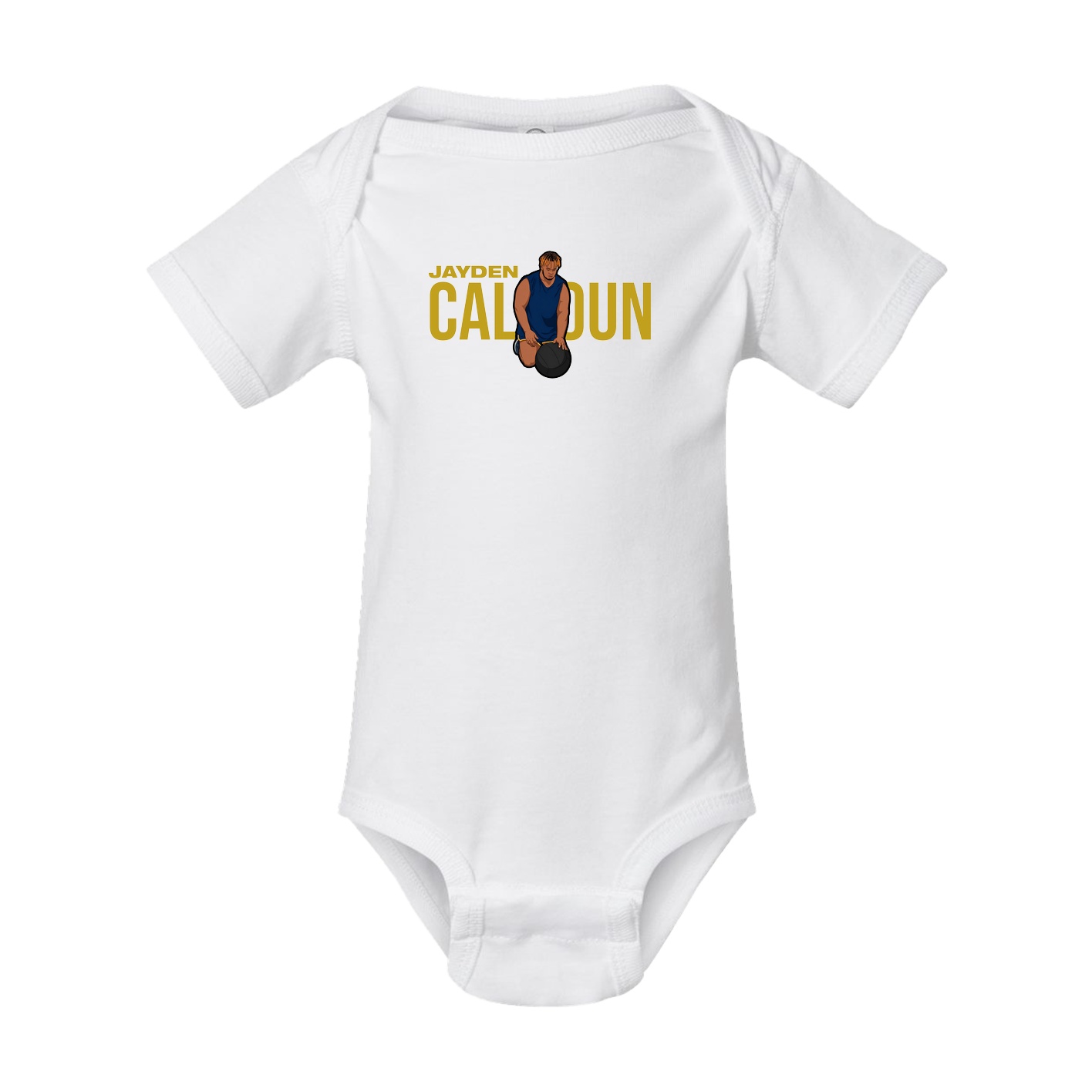 Baby Onesie — Player Name in White