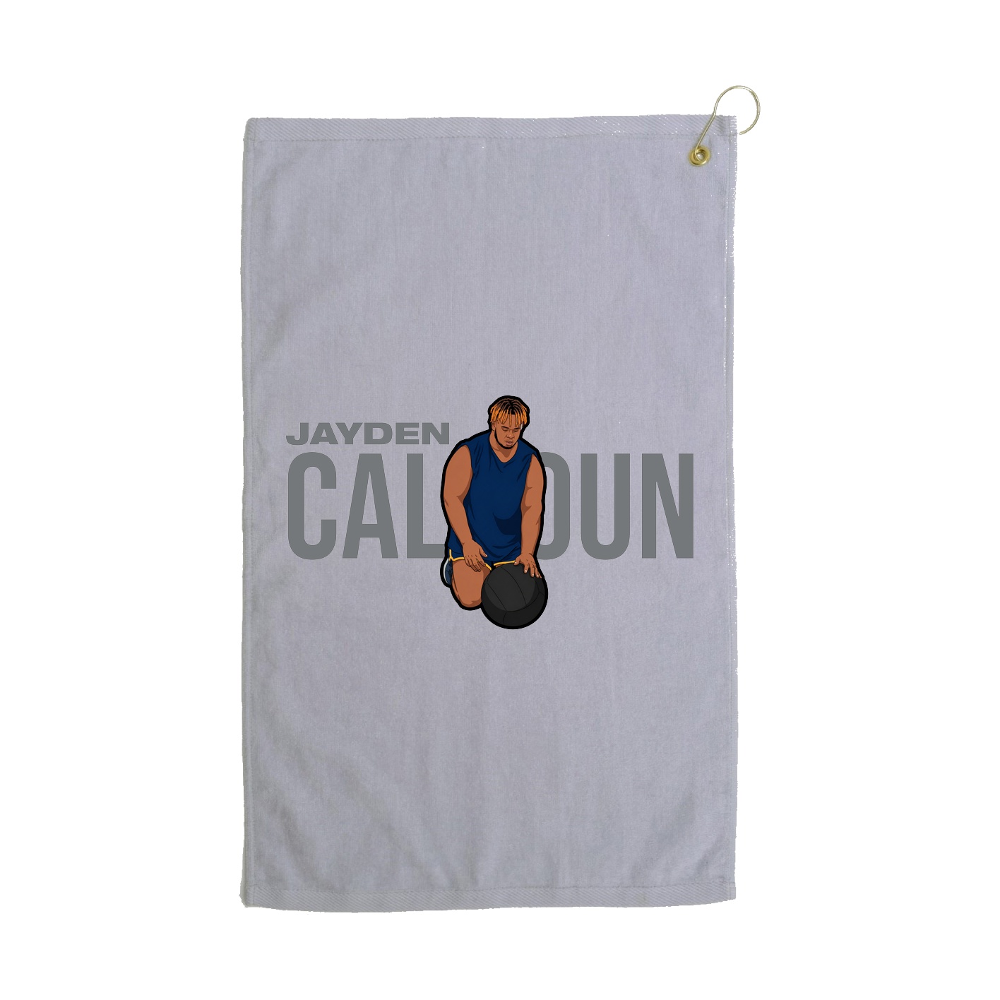 Golf Towel — Player Name in Grey