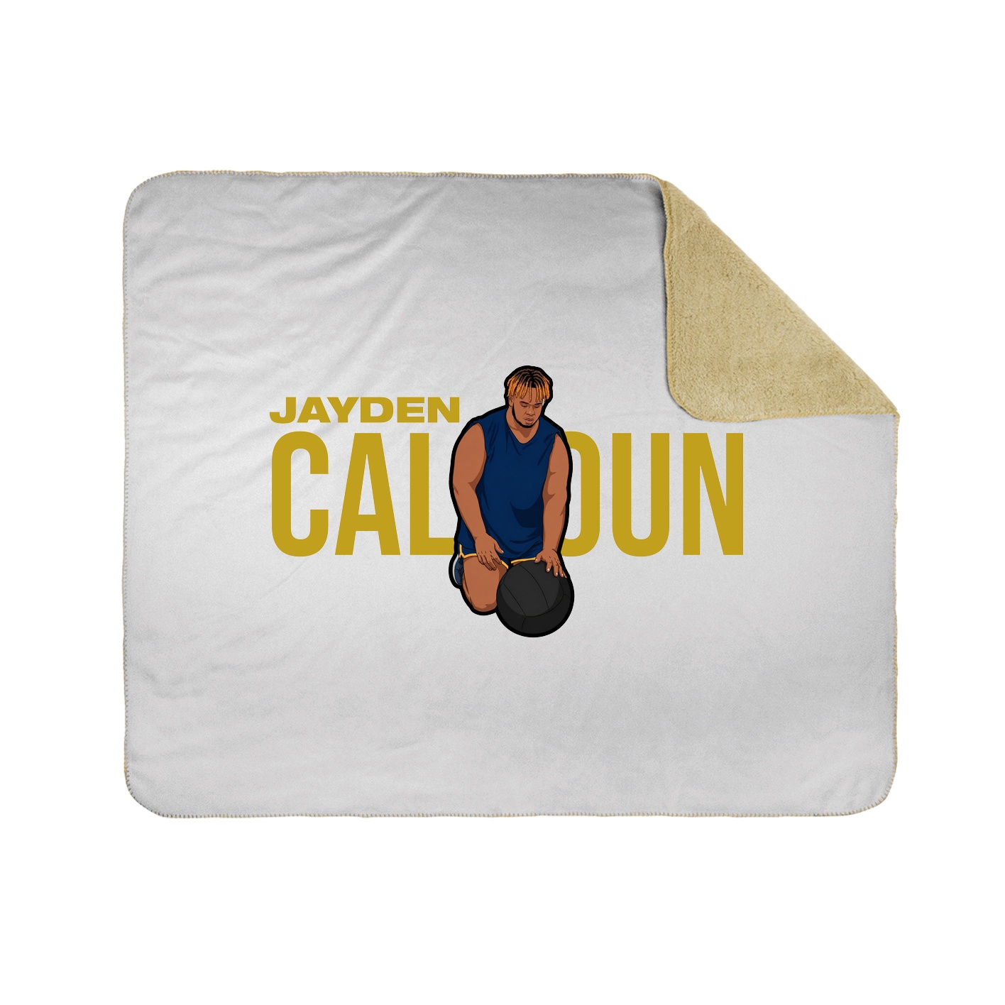 Throw Blanket — Player Name in White
