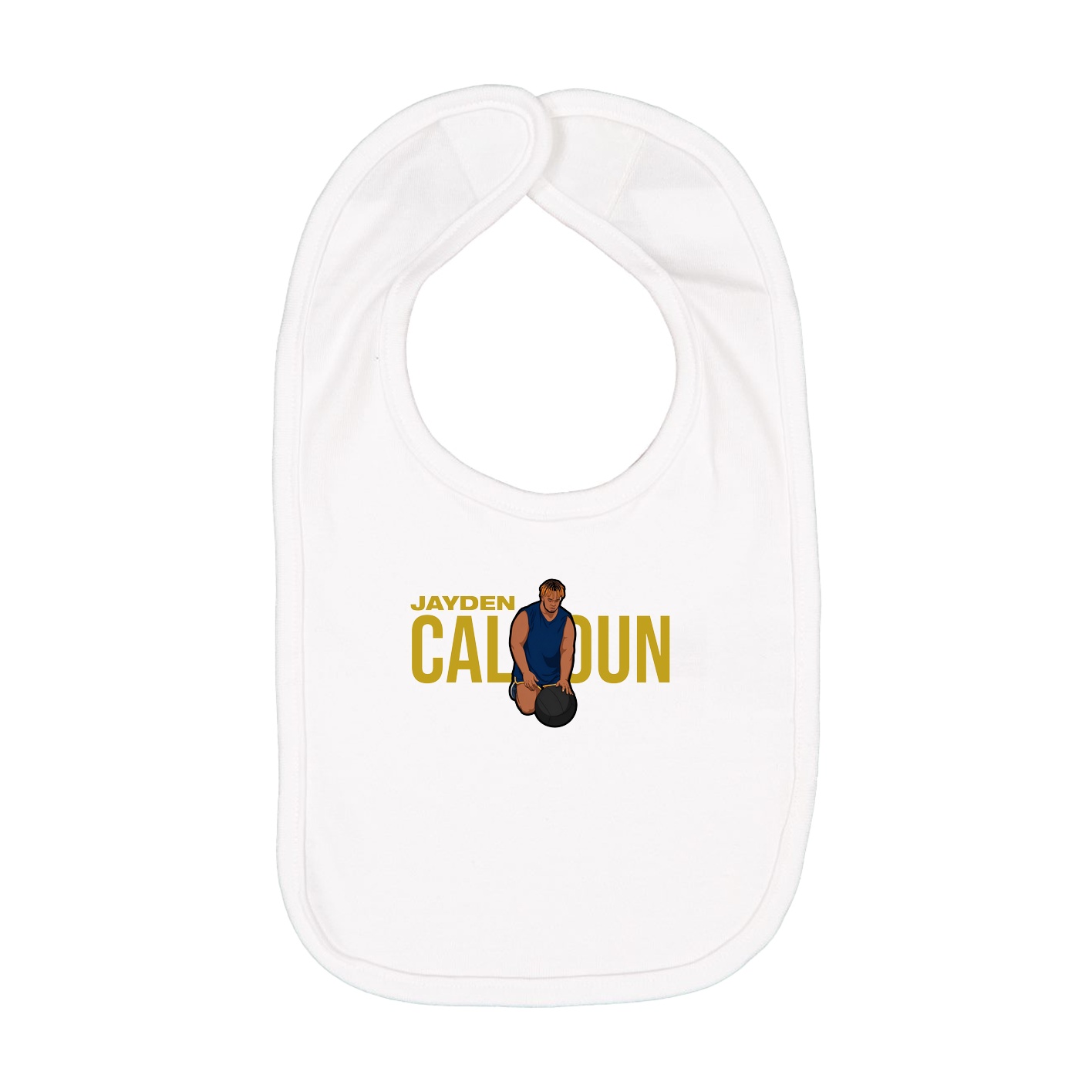 Infant Bib — Player Name in White