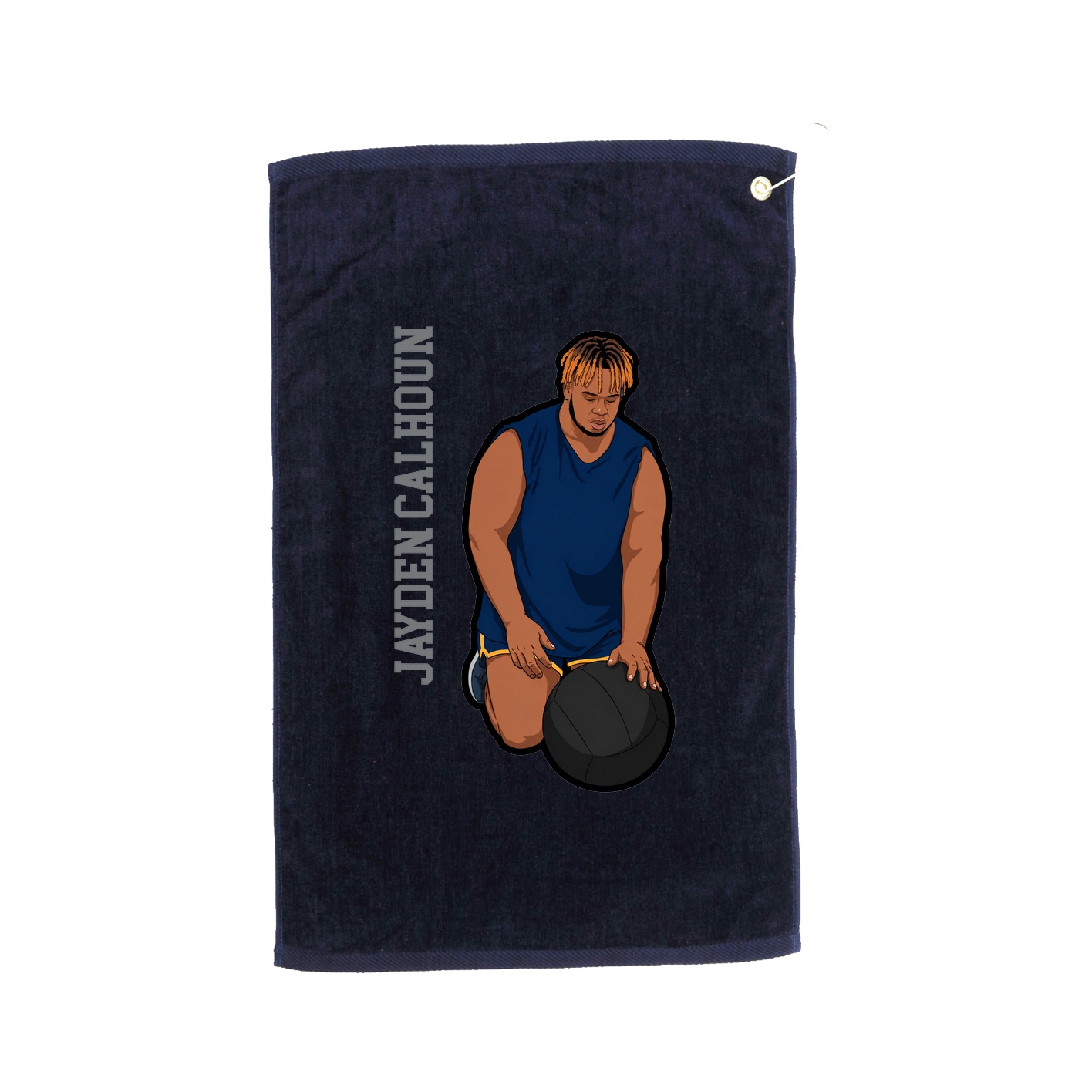 Golf Towel — Name Vertical in Navy