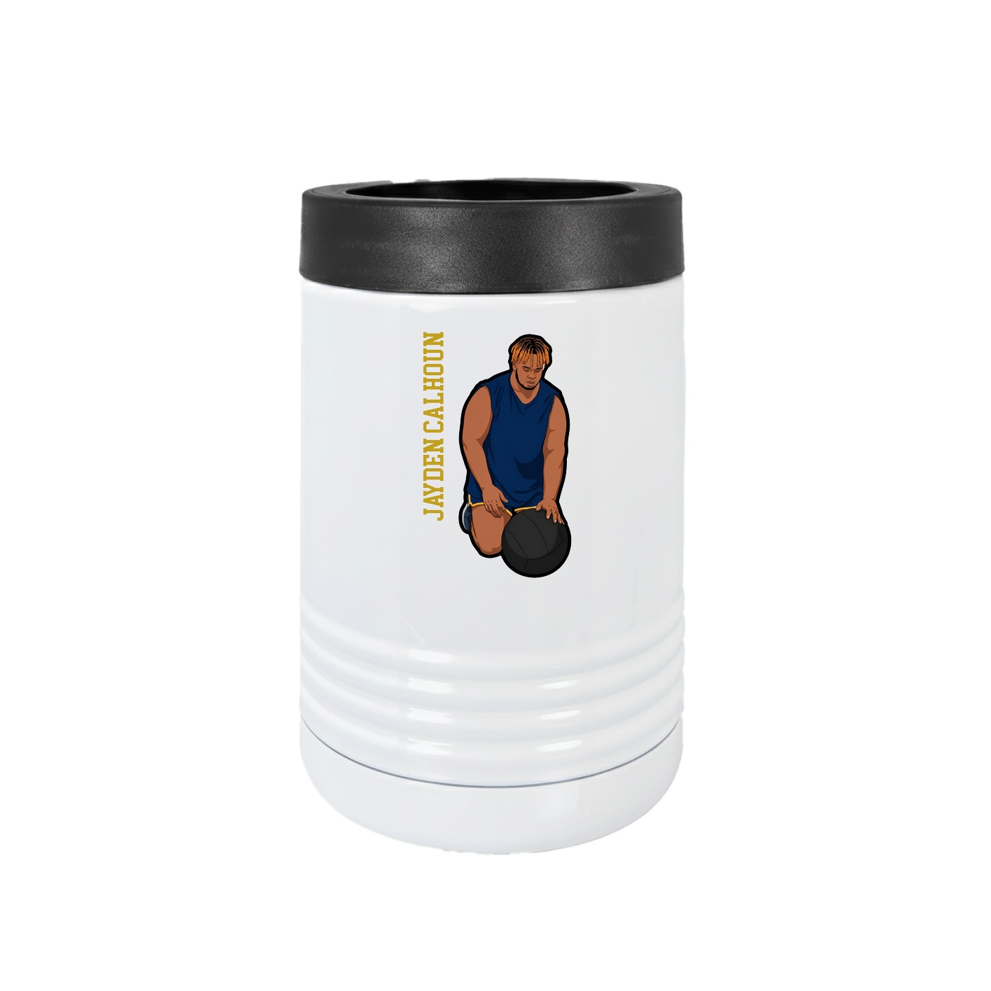 Beverage Holder — Name Vertical in White