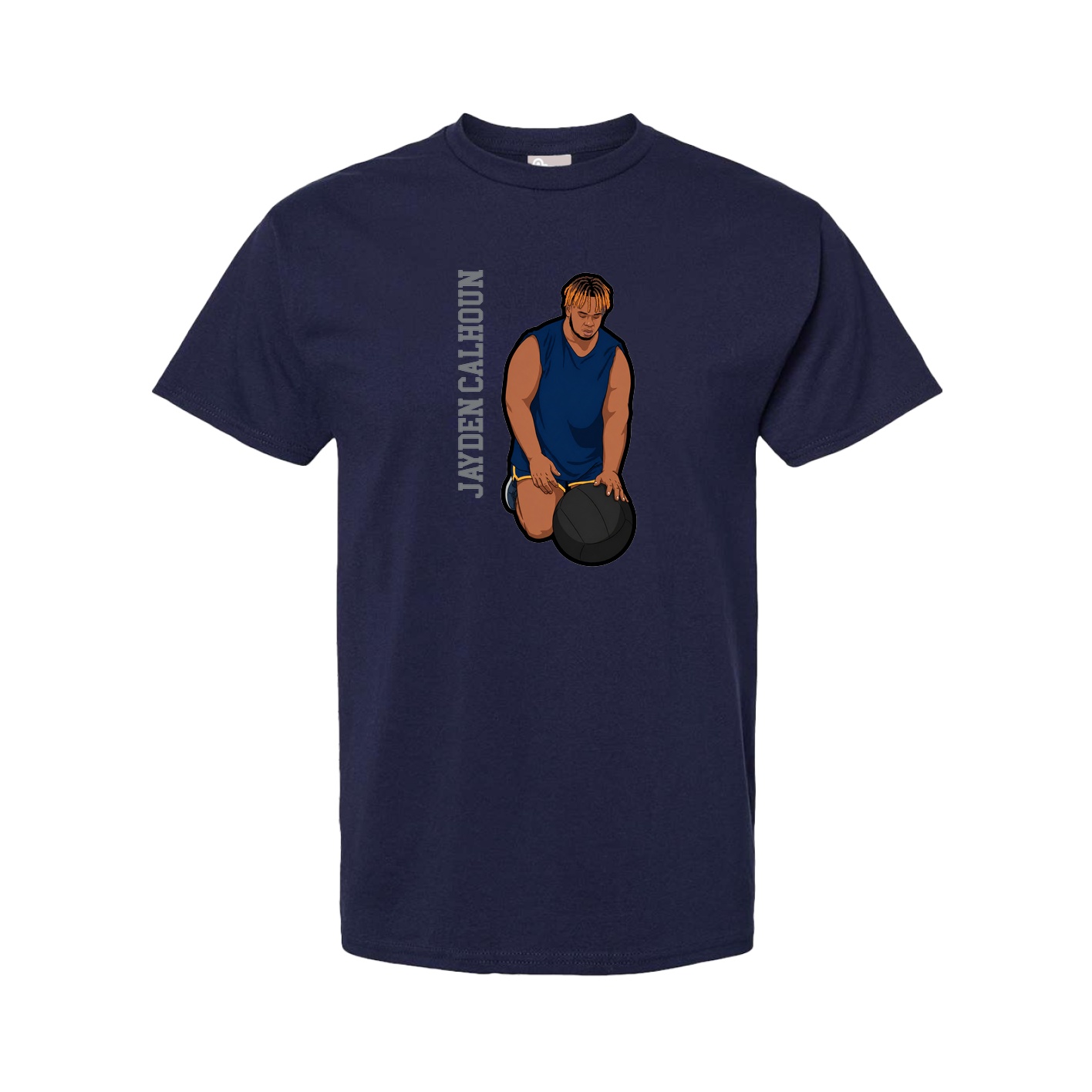 Tee — Name Vertical in Navy