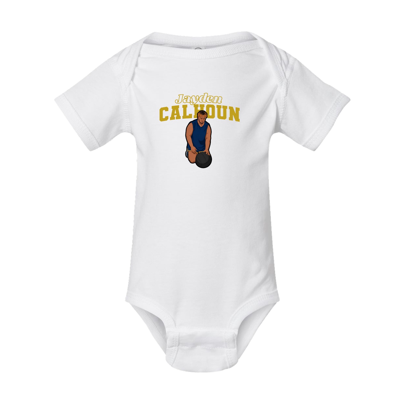 Baby Onesie — Name Arch in White