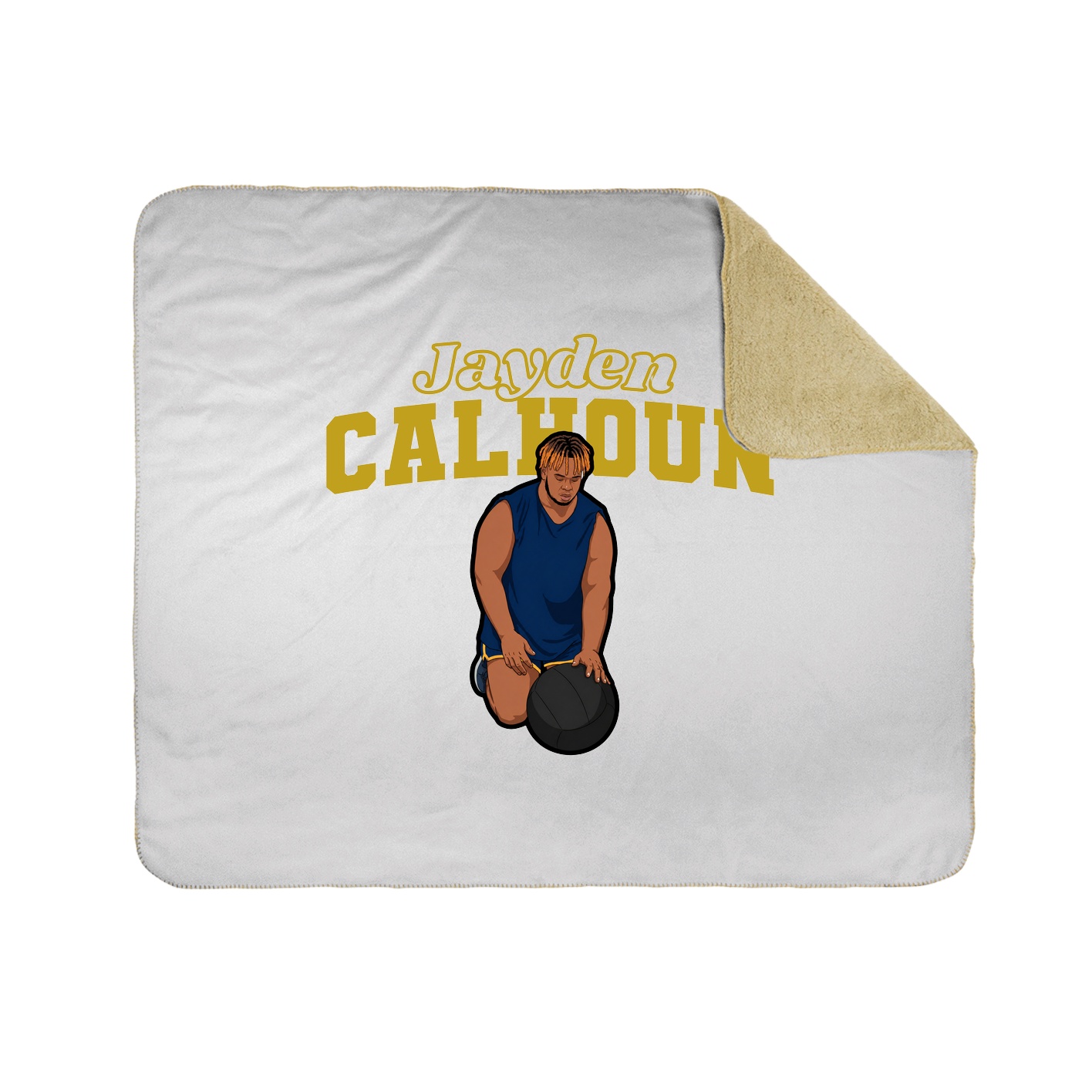 Throw Blanket — Name Arch in White
