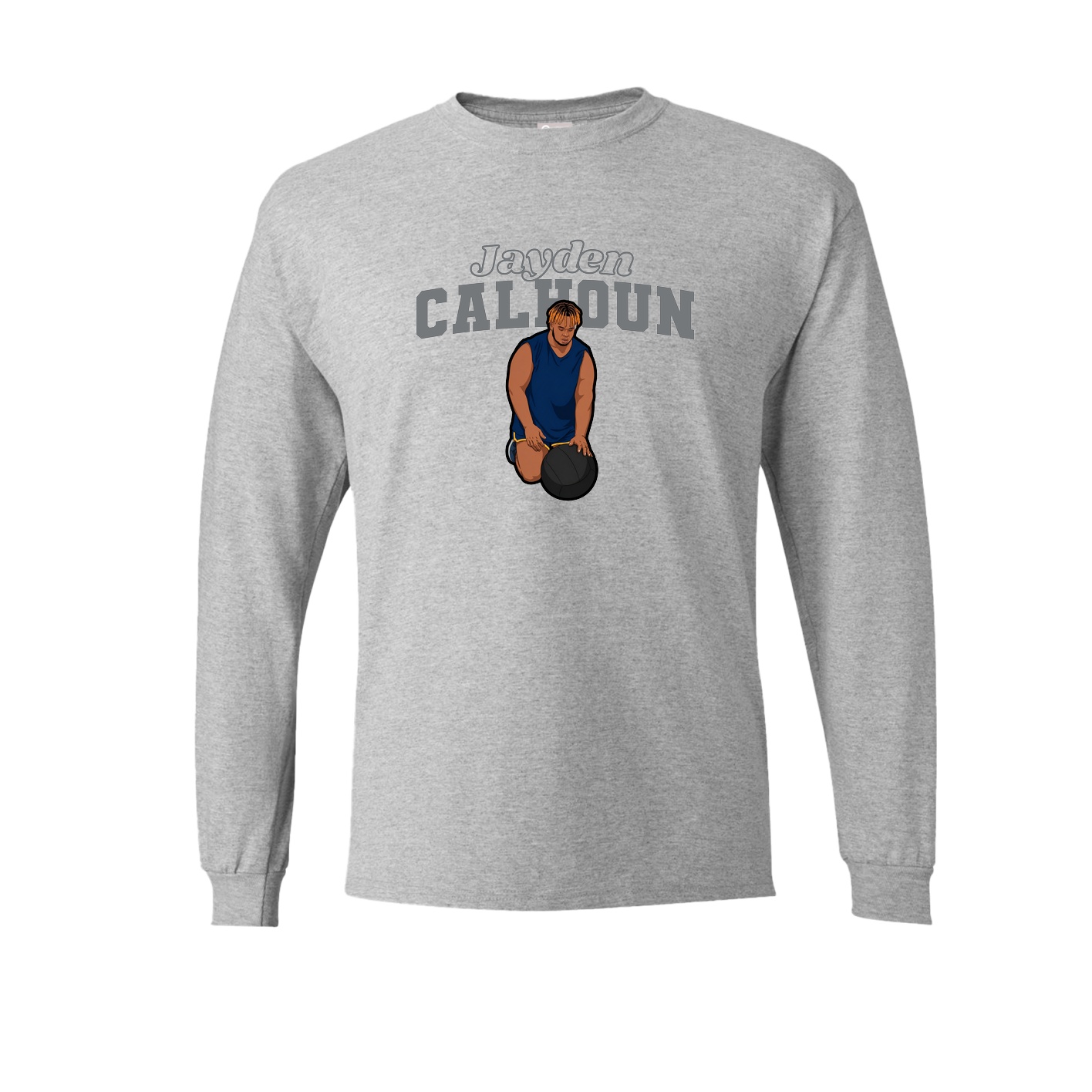 Long Sleeve Tee — Name Arch in Grey