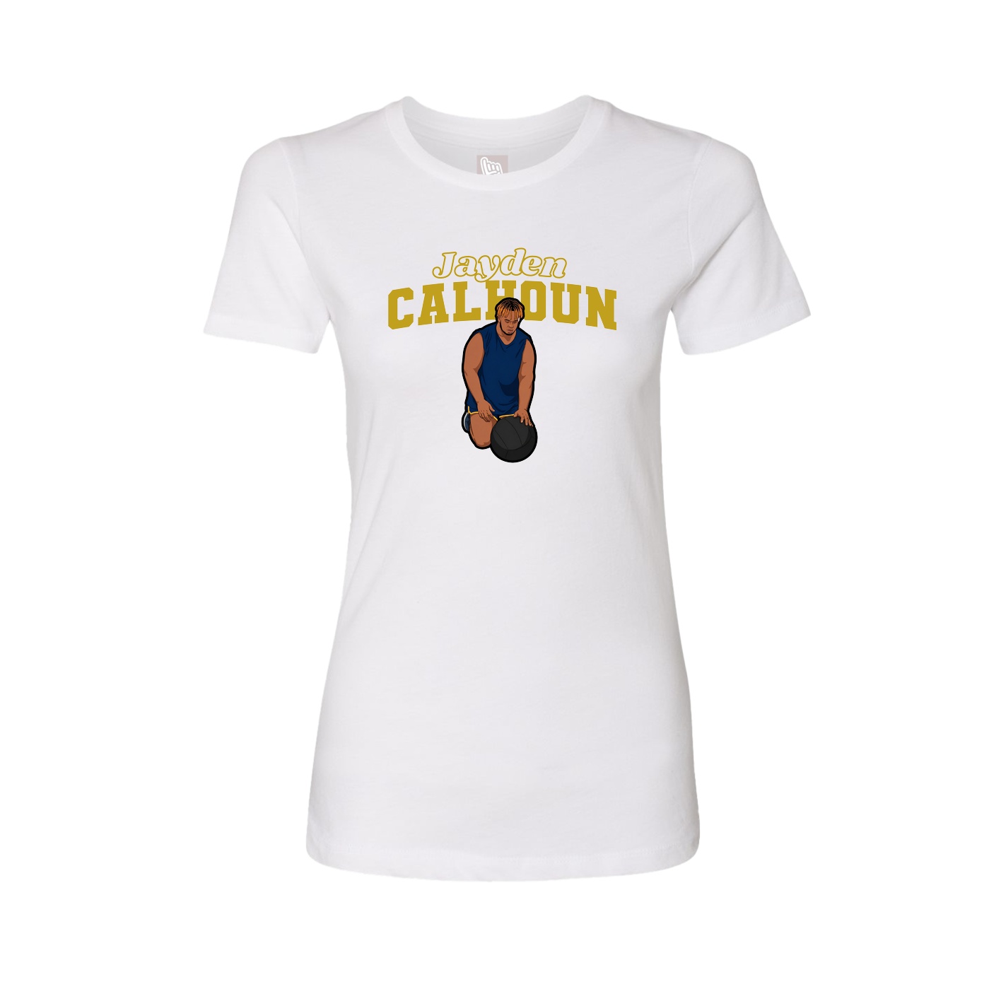 Fitted Women's Tee — Name Arch in White