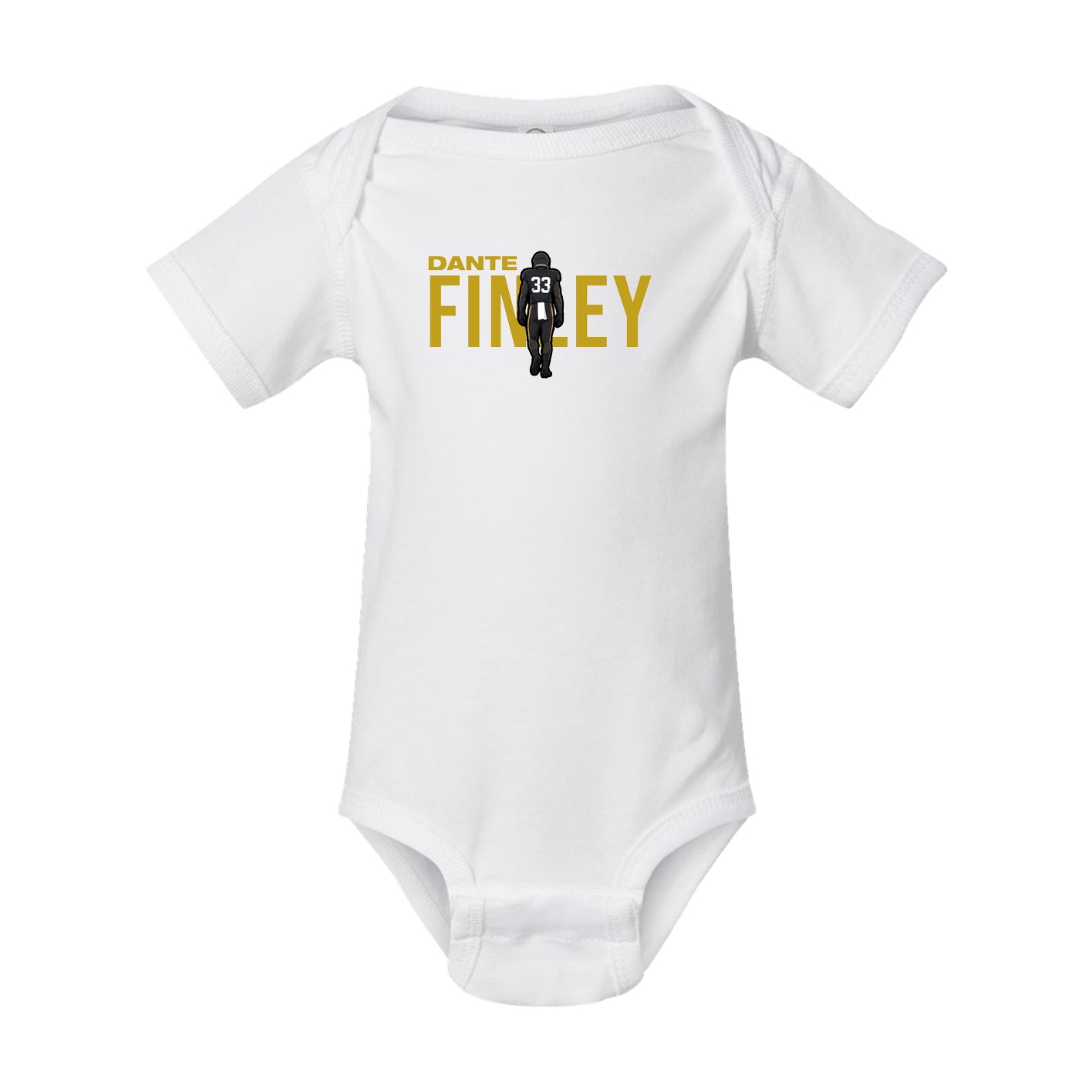Baby Onesie — Player Name in White