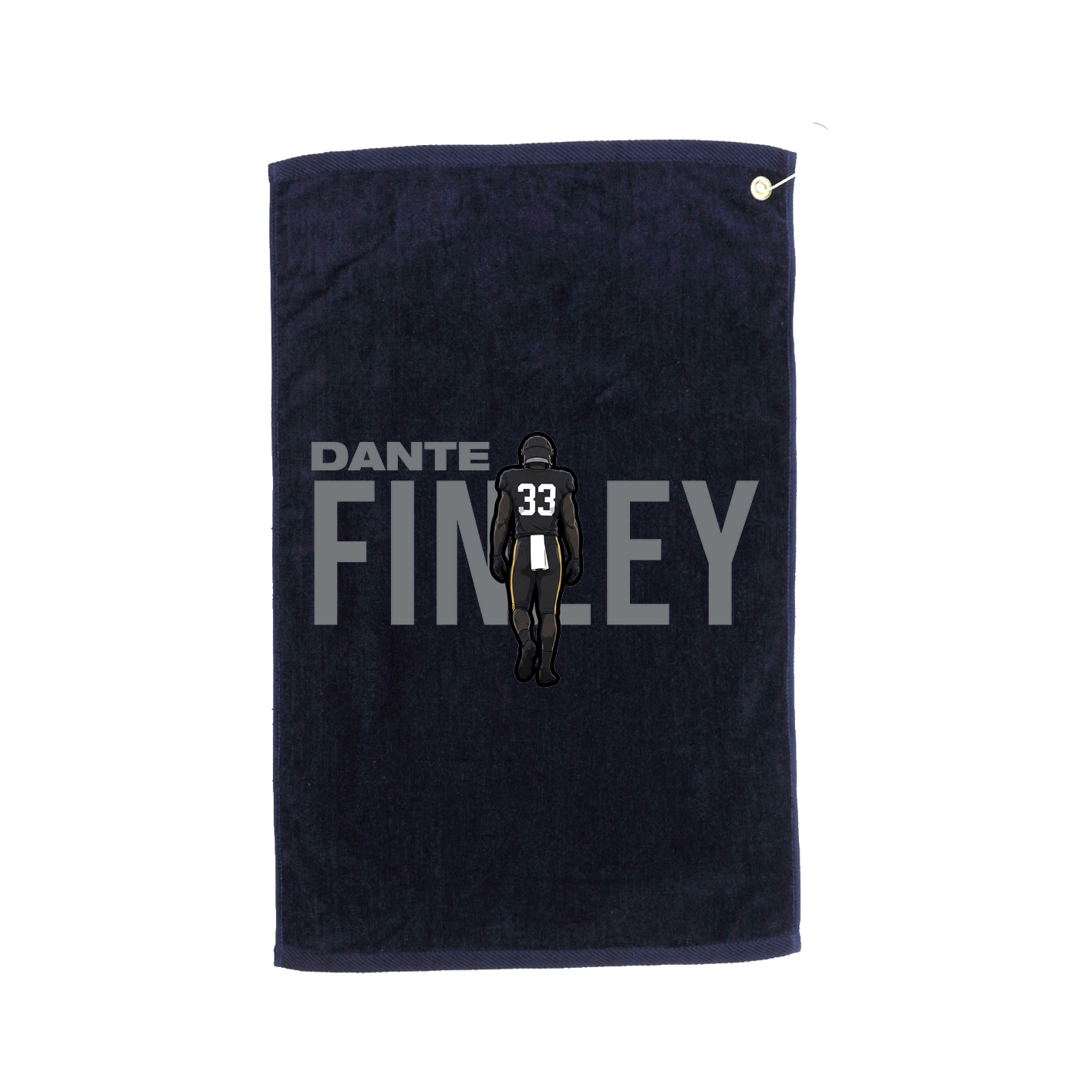 Golf Towel — Player Name in Navy