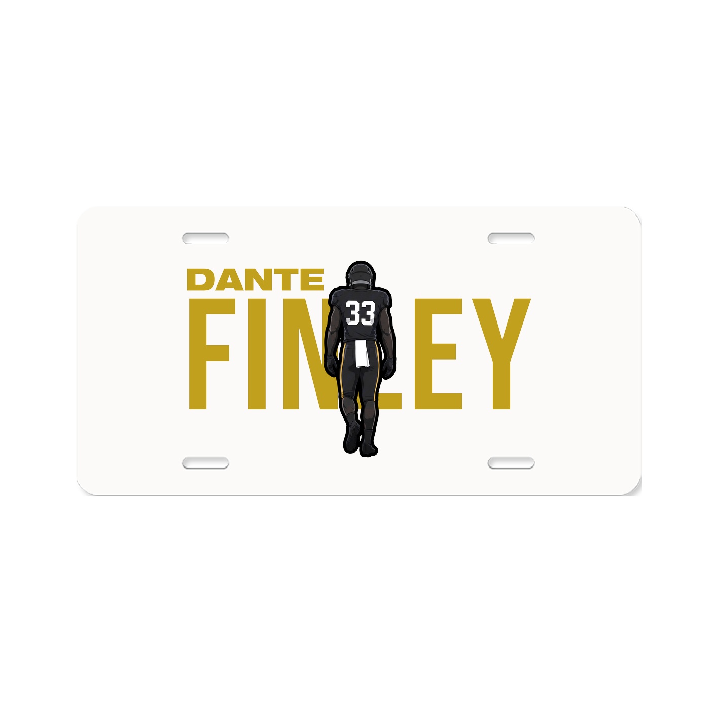 License Plate — Player Name in Classic