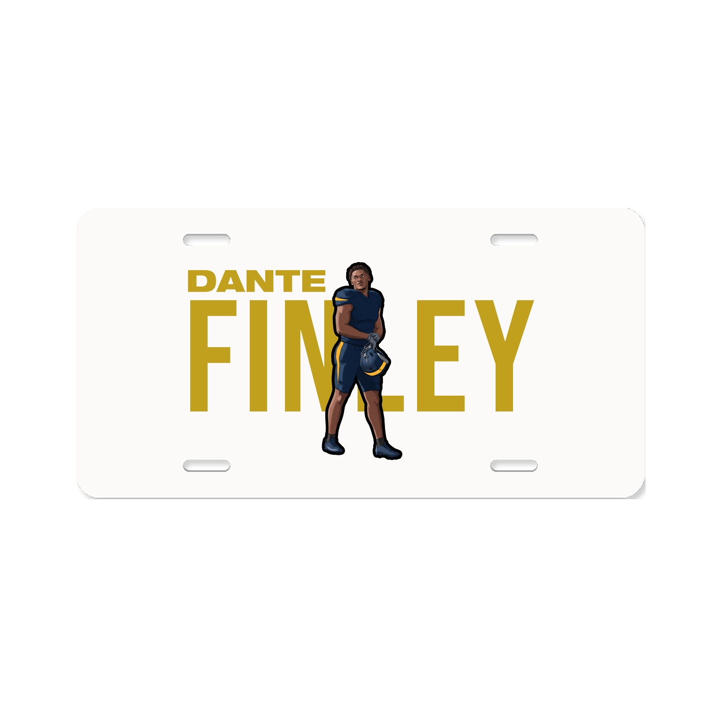 License Plate — Player Name in Classic