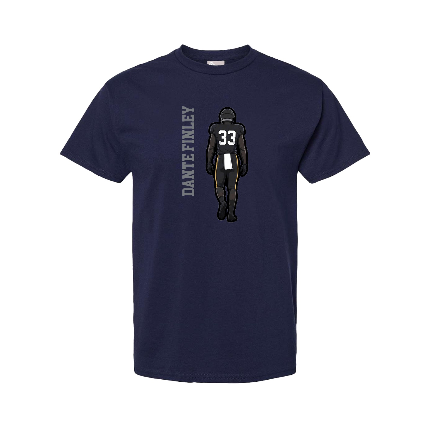 Tee — Name Vertical in Navy