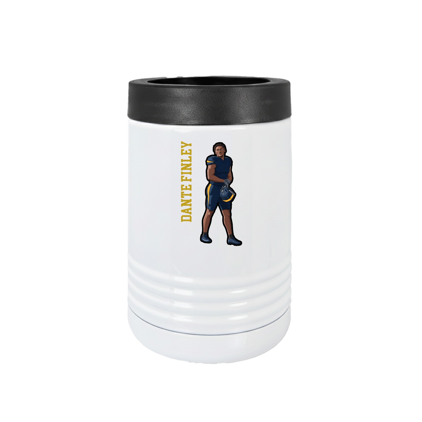 Beverage Holder — Name Vertical in White