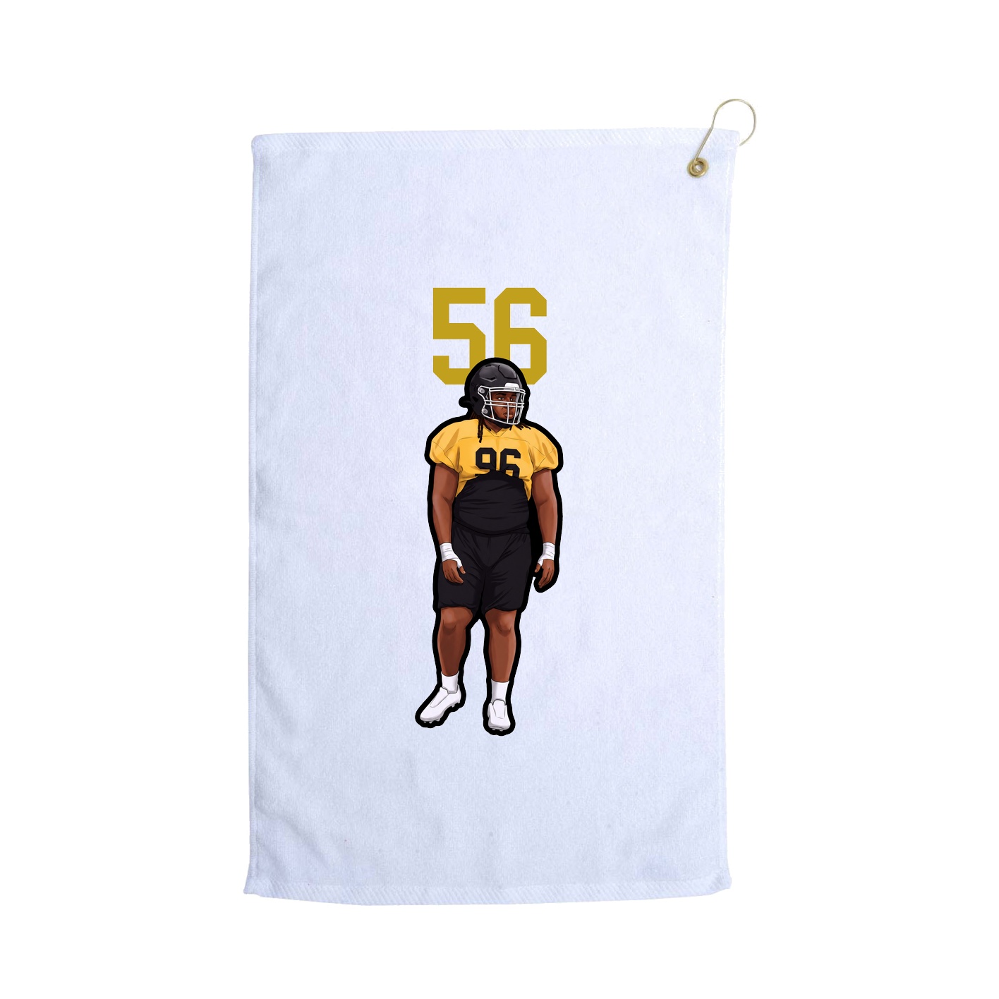 Golf Towel — Number Top in White