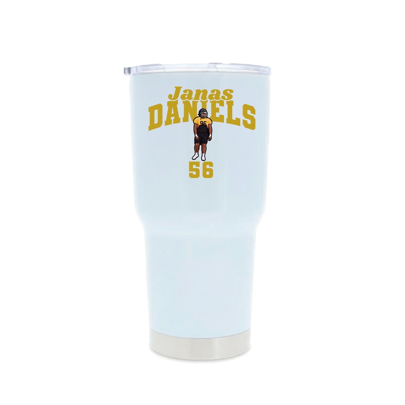 30oz Stainless Steel Tumbler — Signature Arch in White
