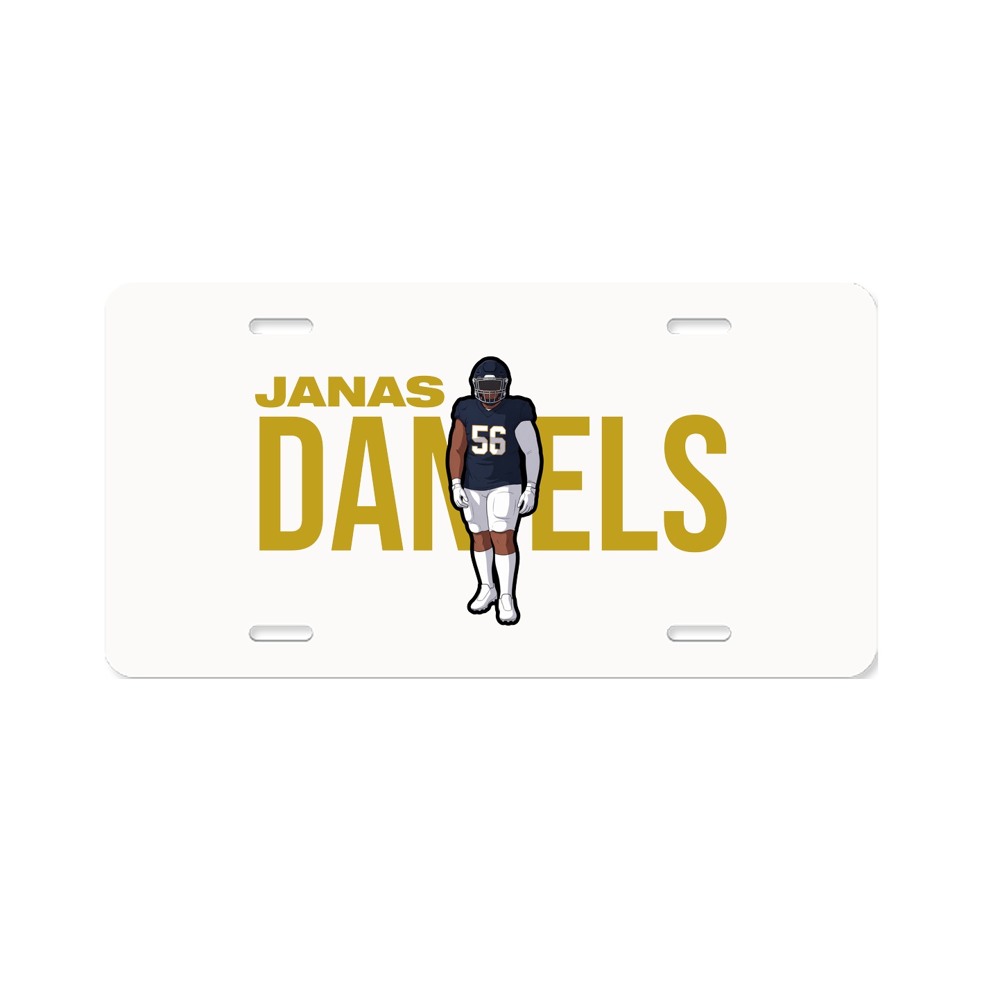 License Plate — Player Name in Classic