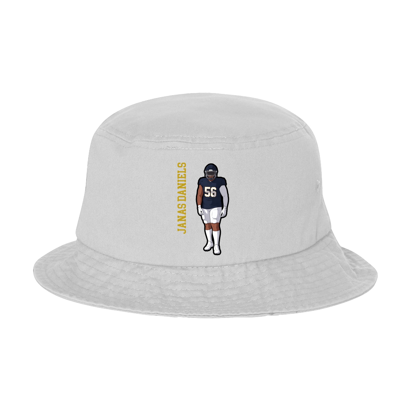 Bucket Cap — Name Vertical in White