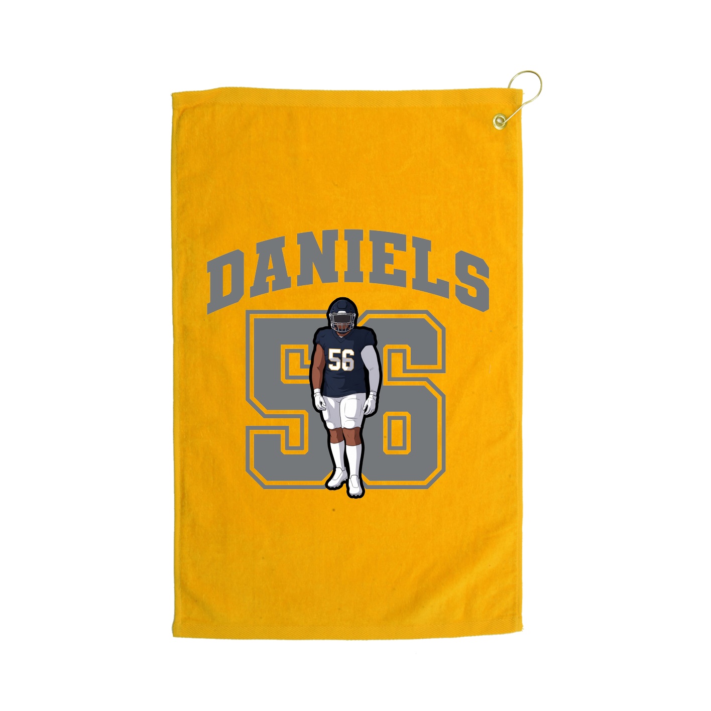 Golf Towel — Number in Gold