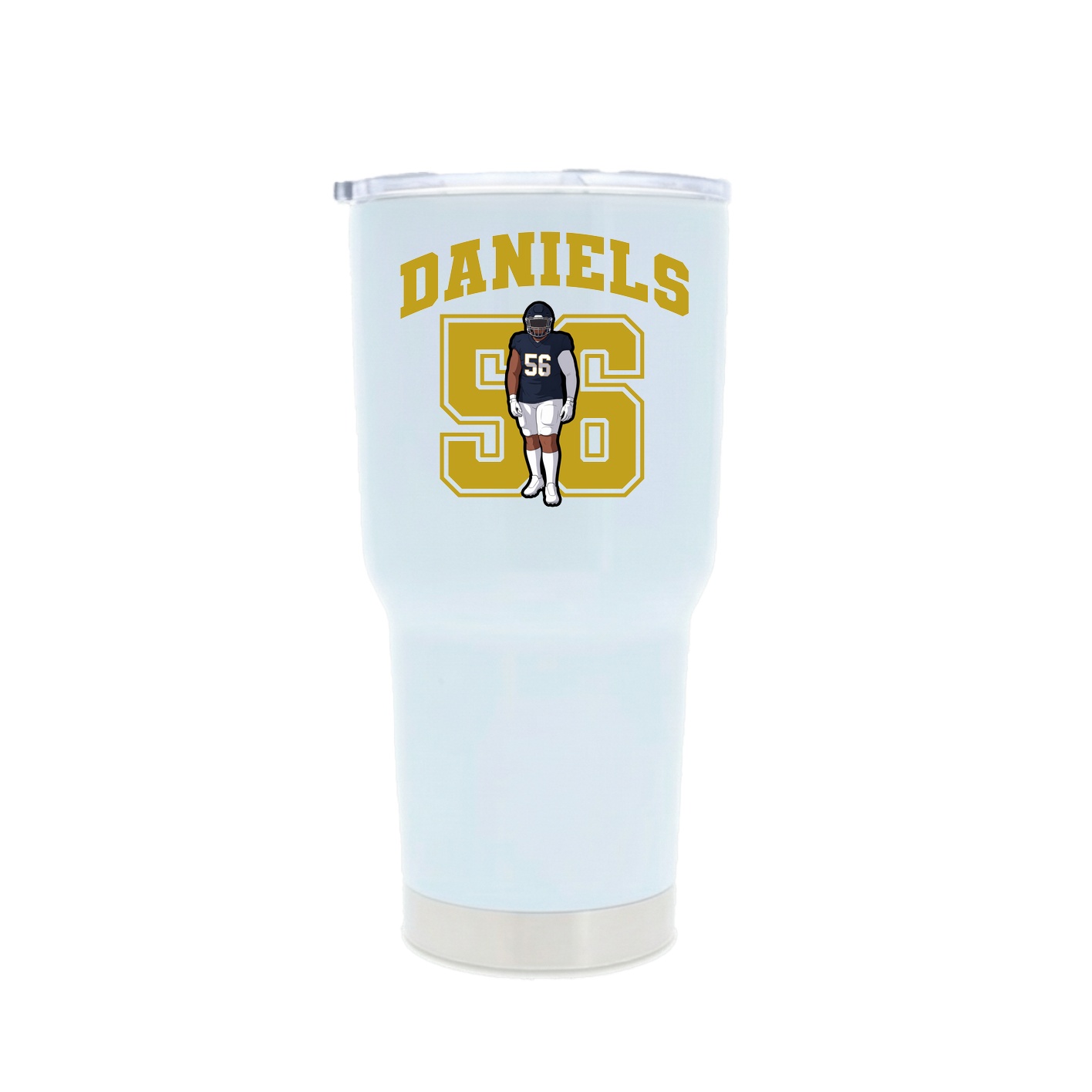 30oz Stainless Steel Tumbler — Number in White