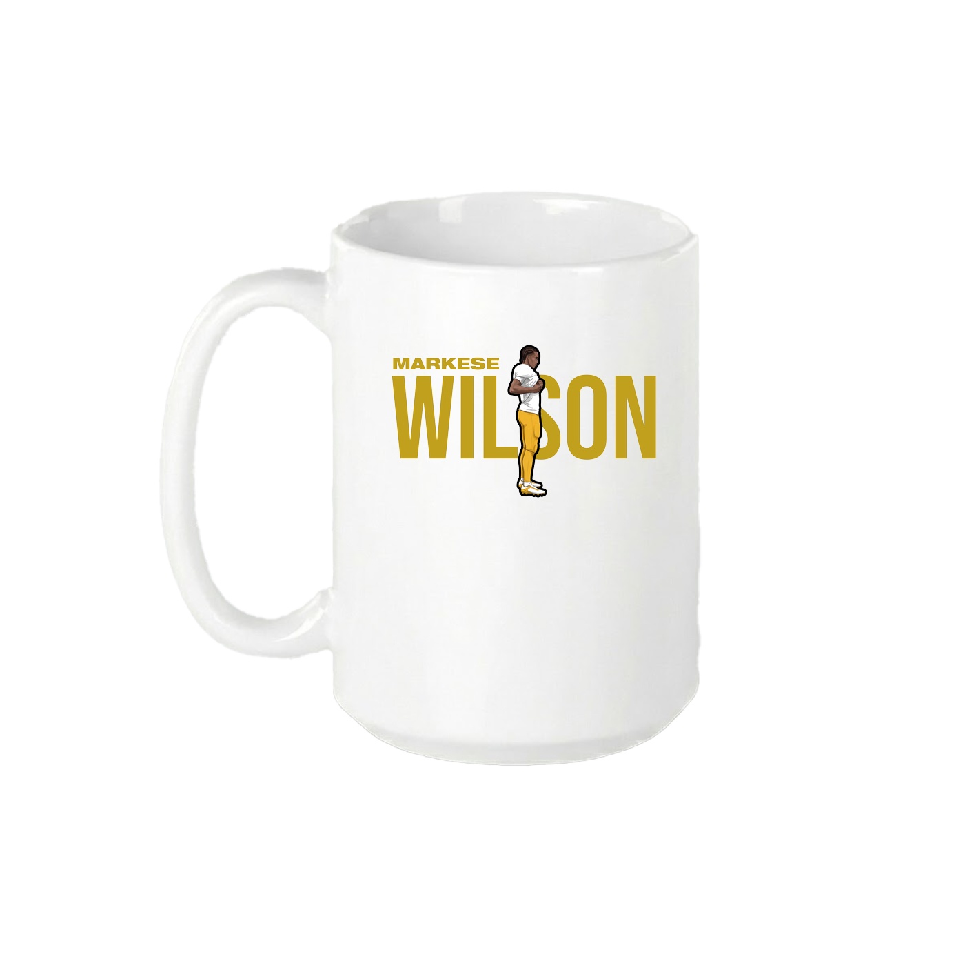15oz Coffee Mug — Player Name in White