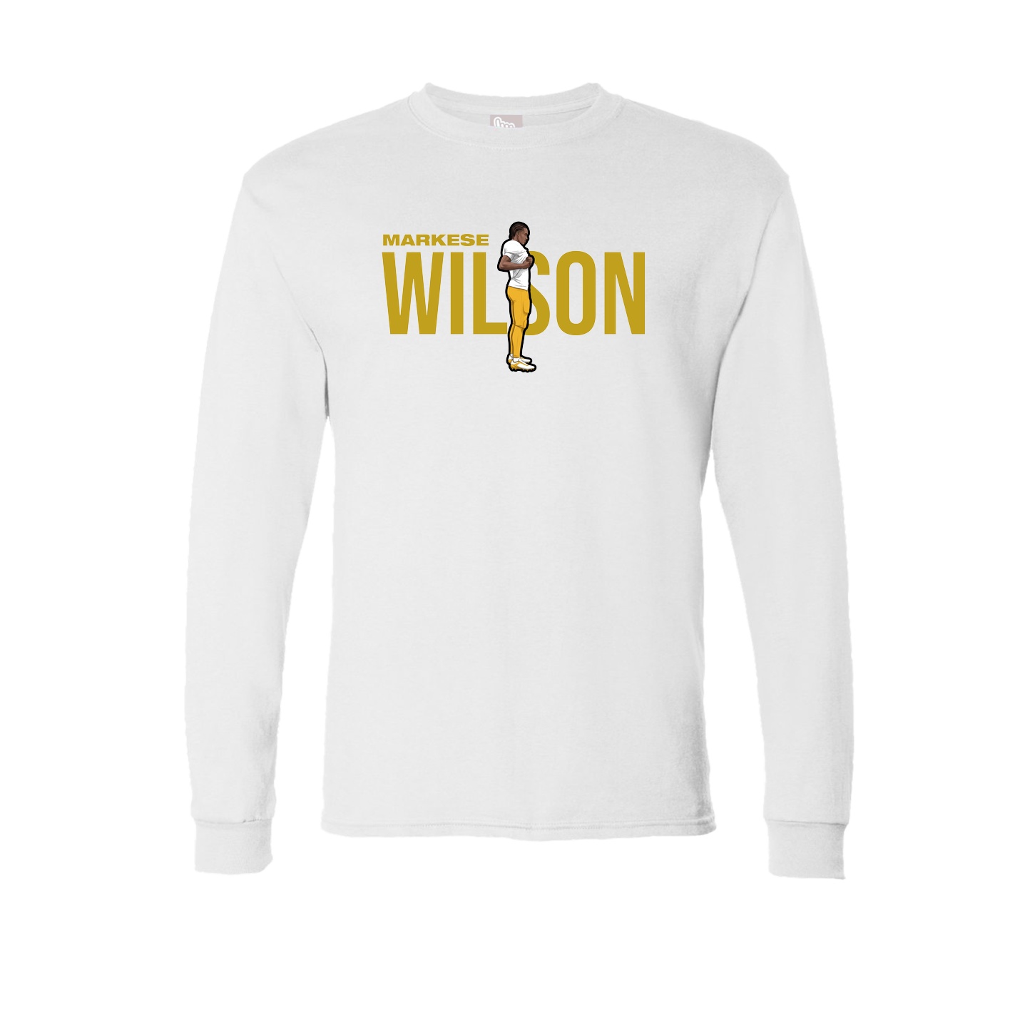 Long Sleeve Tee — Player Name in White