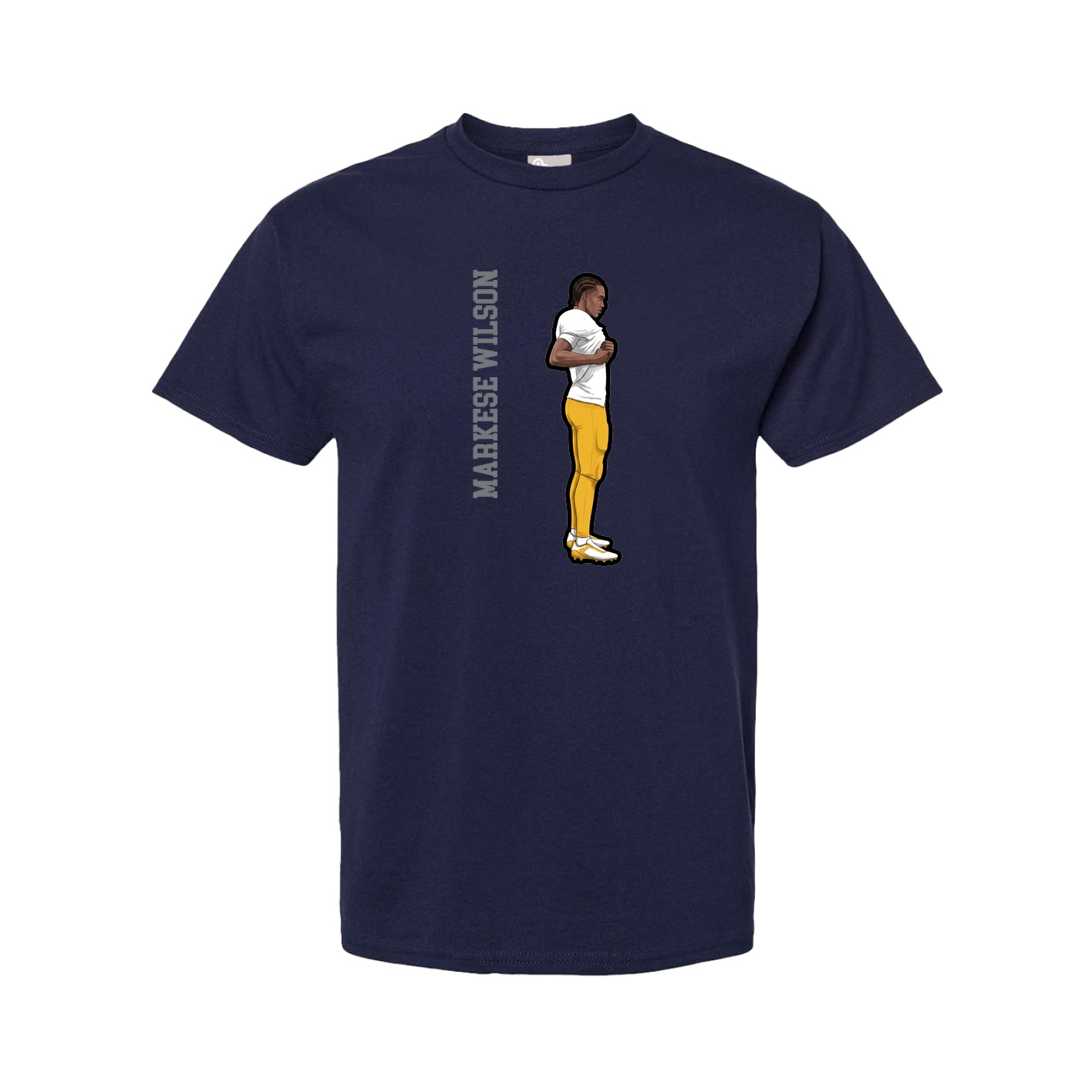 Tee — Name Vertical in Navy