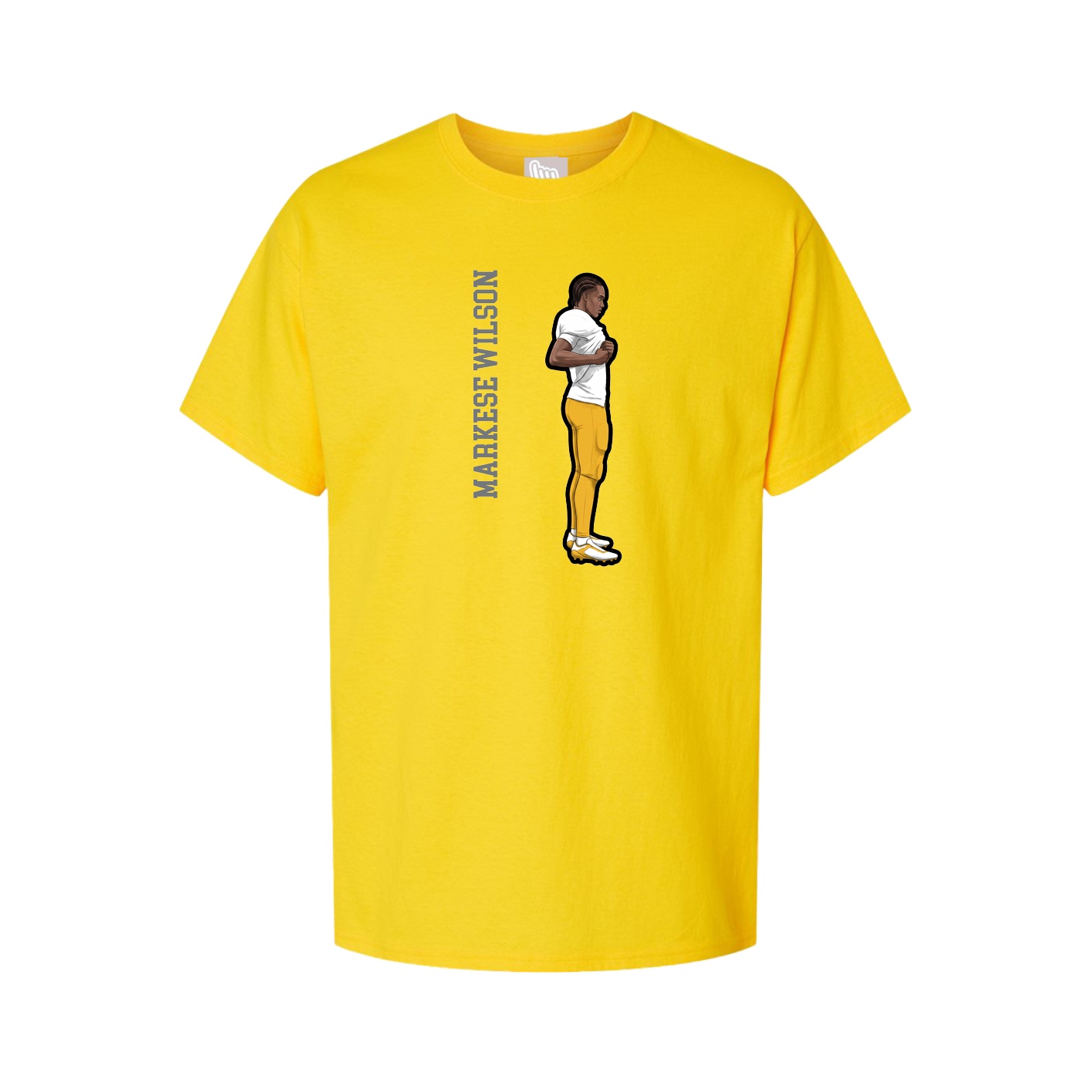 Youth Tee — Name Vertical in Gold