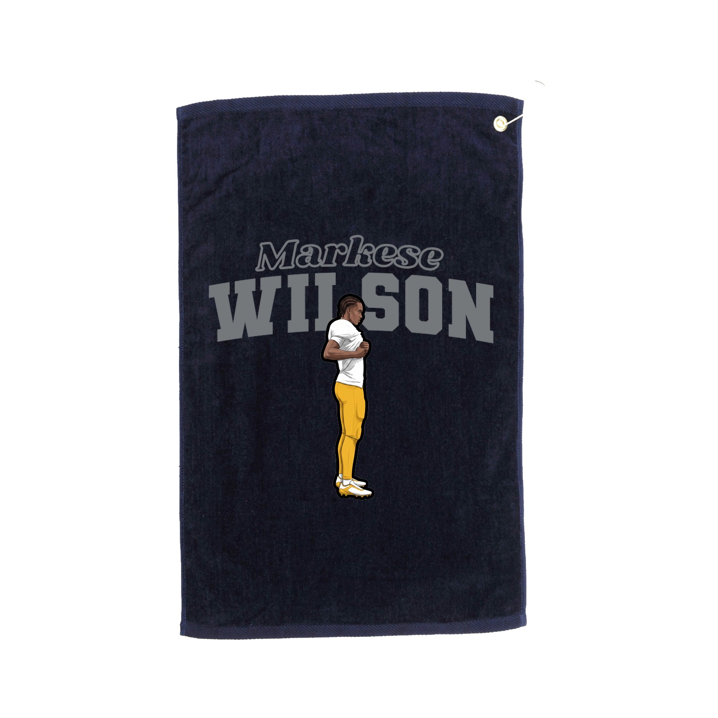 Golf Towel — Name Arch in Navy
