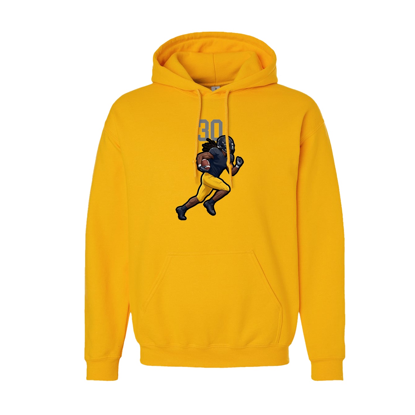 Youth Hoodie — Number Top in Gold