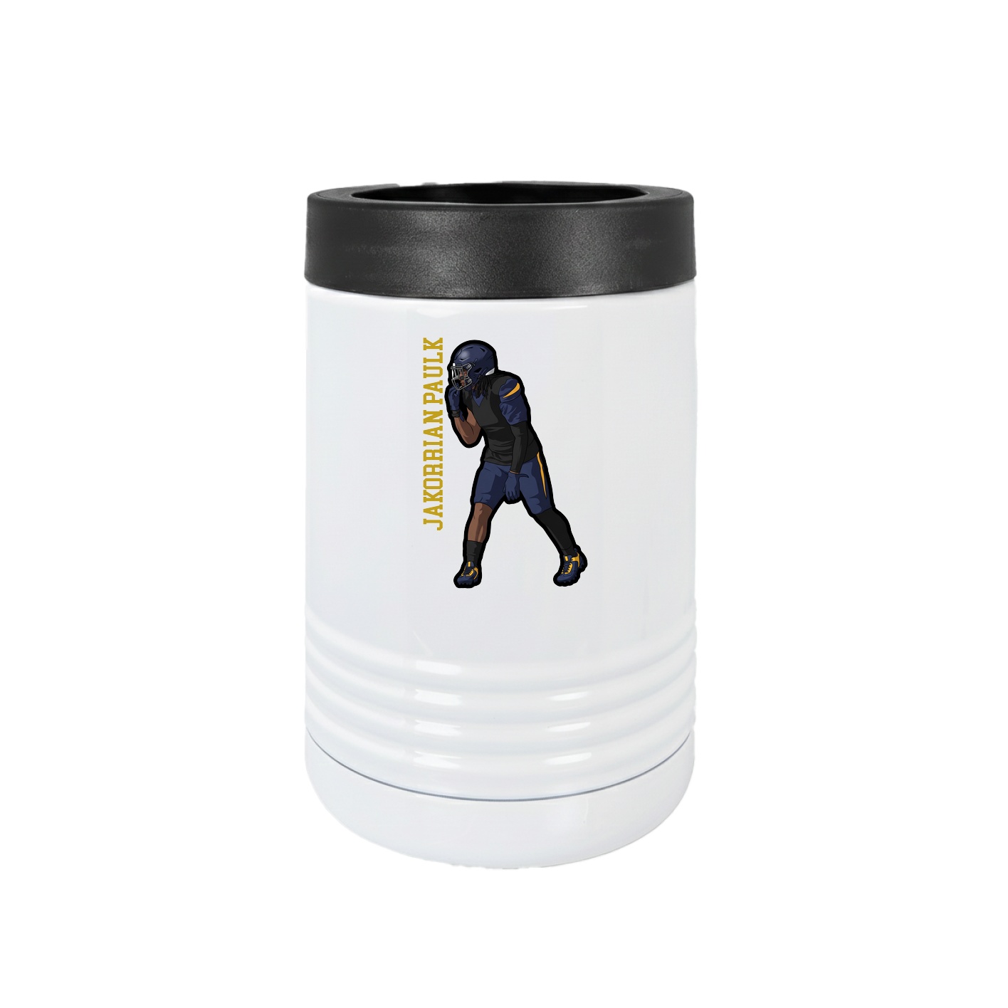 Beverage Holder — Name Vertical in White