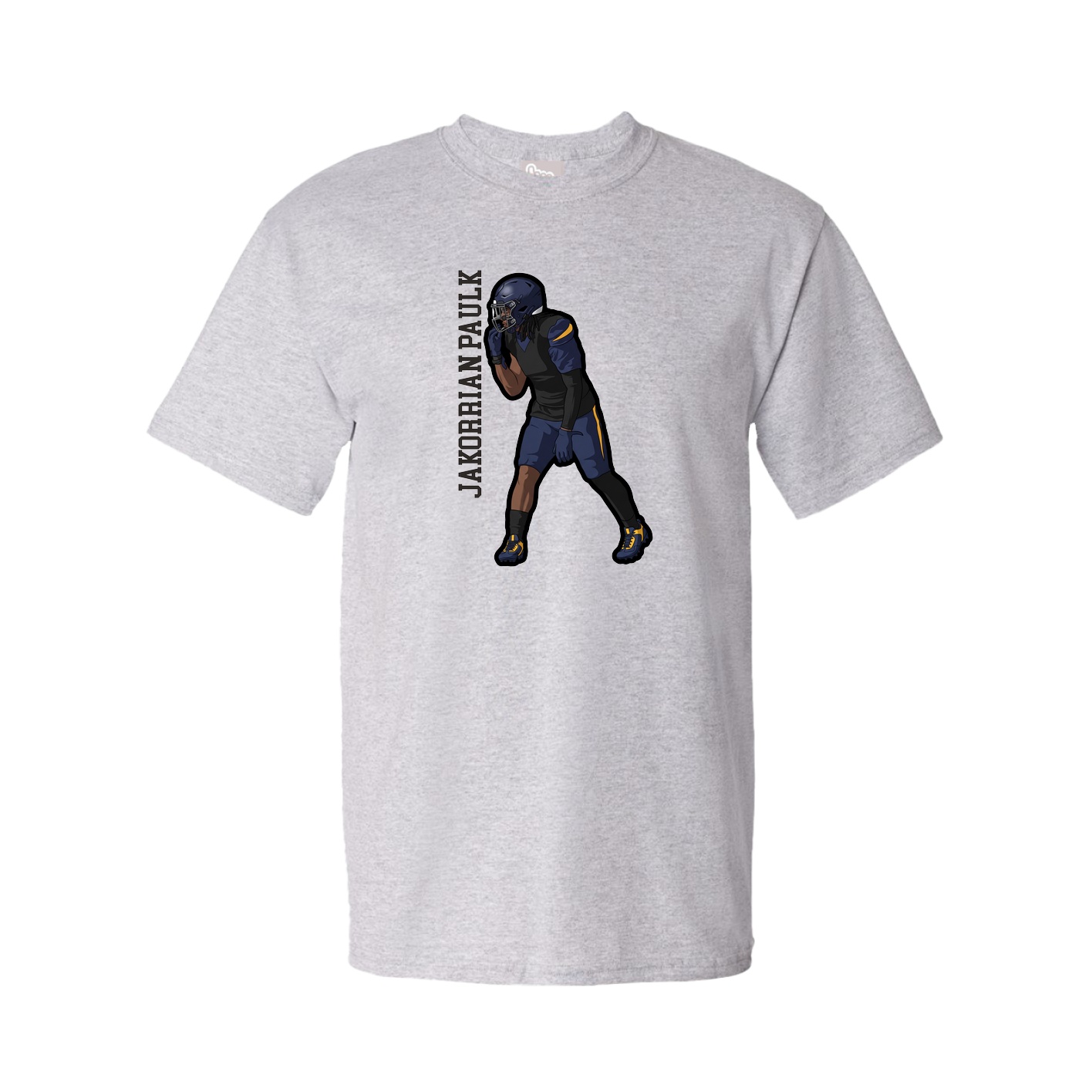 Tee — Name Vertical in Grey