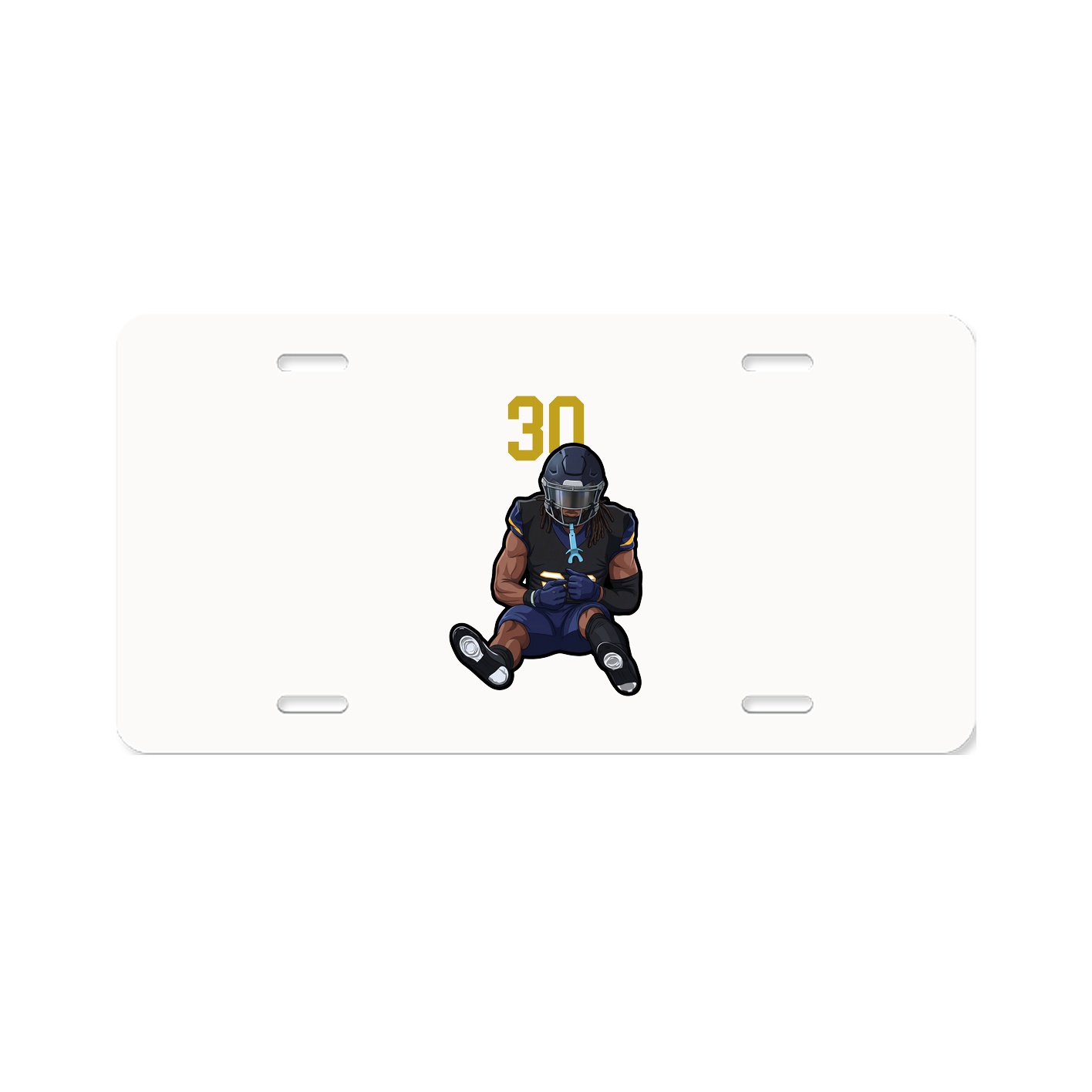 License Plate — Number Top in Classic