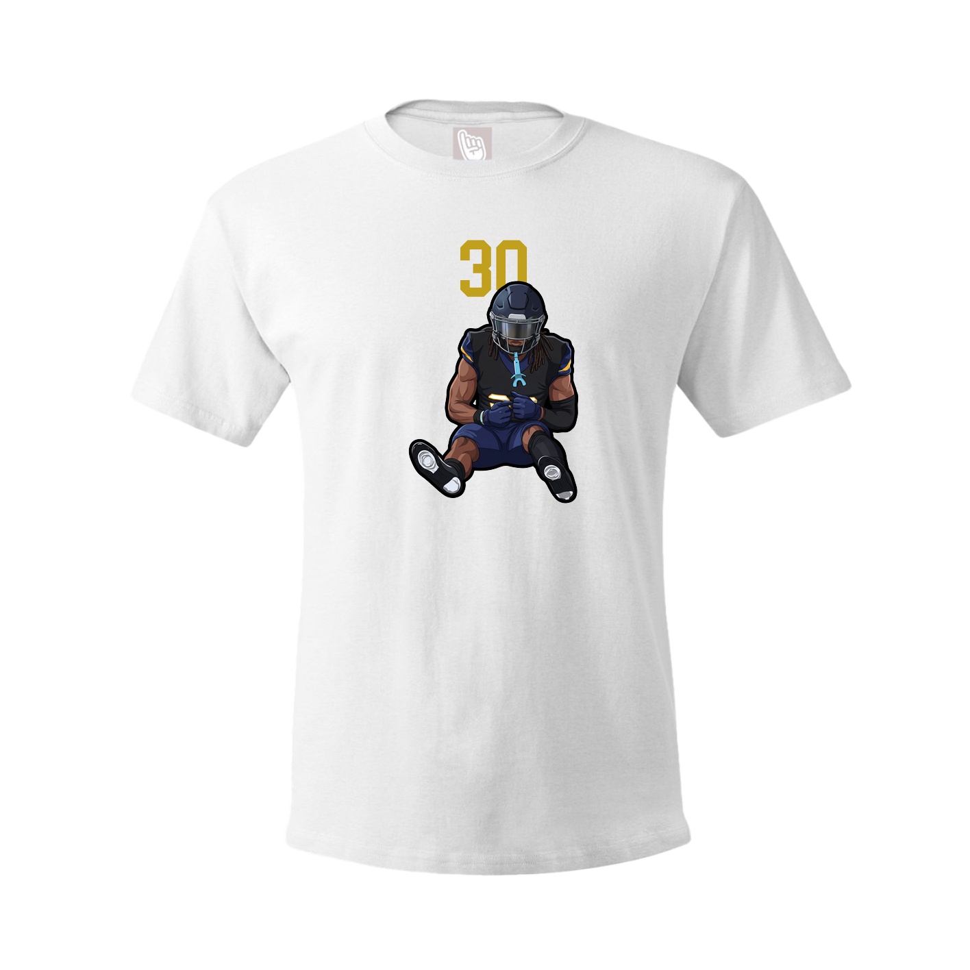 Youth Tee — Number Top in White
