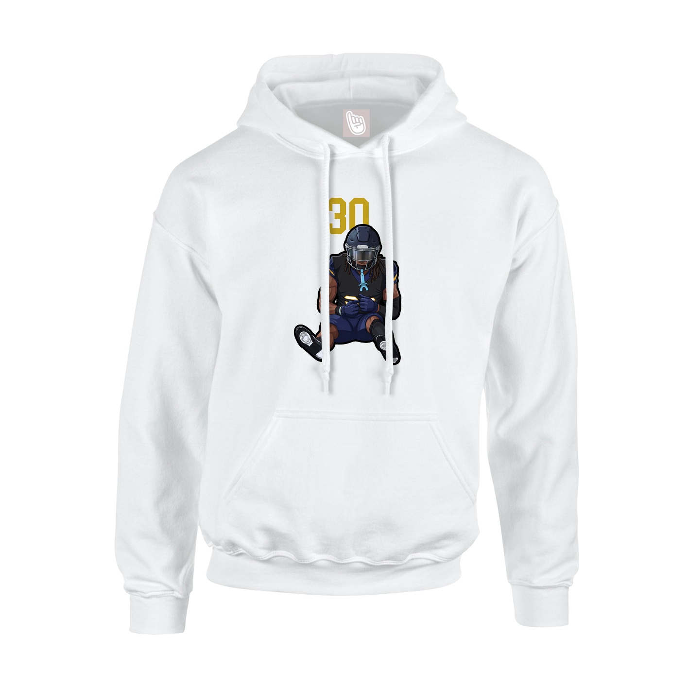 Hoodie — Number Top in White