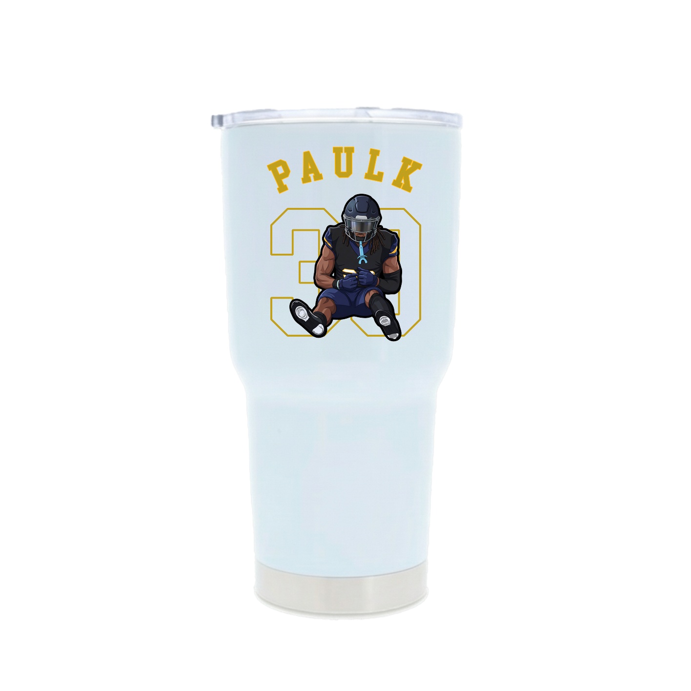 30oz Stainless Steel Tumbler — Shirsey Arch in White