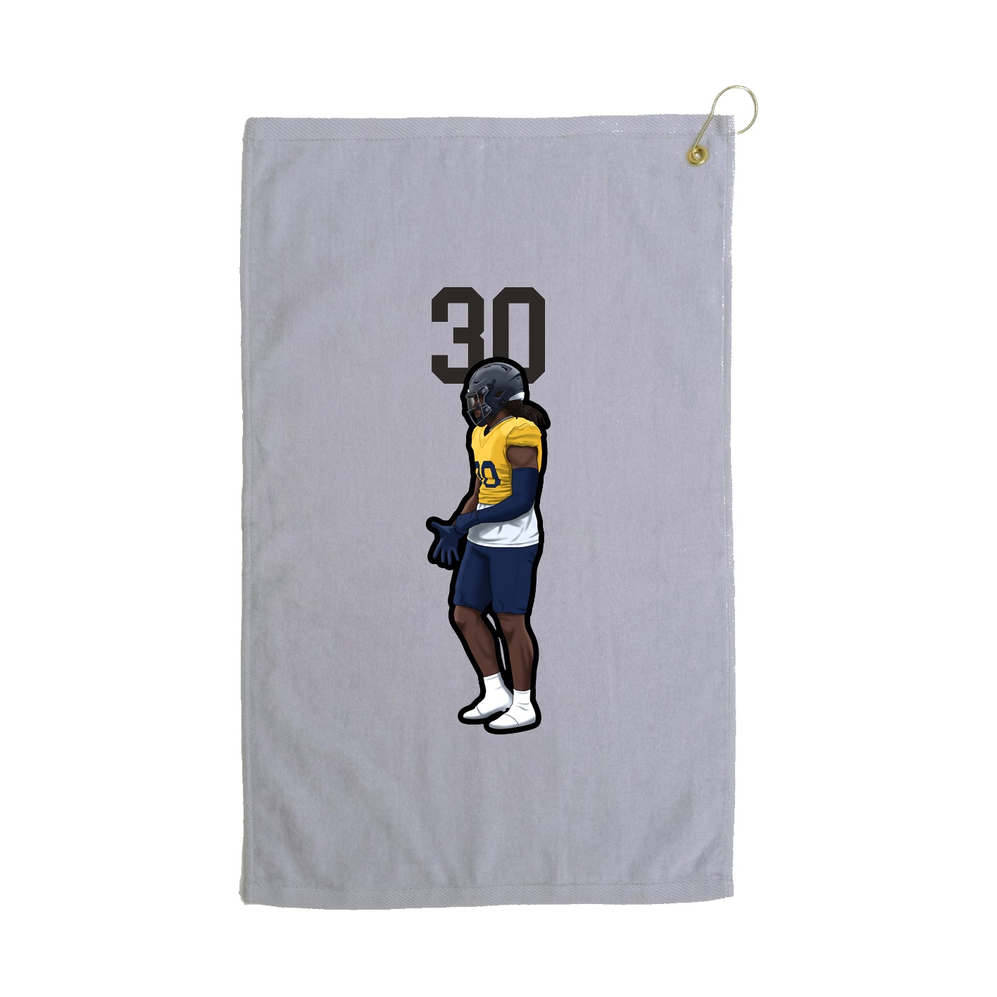 Golf Towel — Number Top in Grey