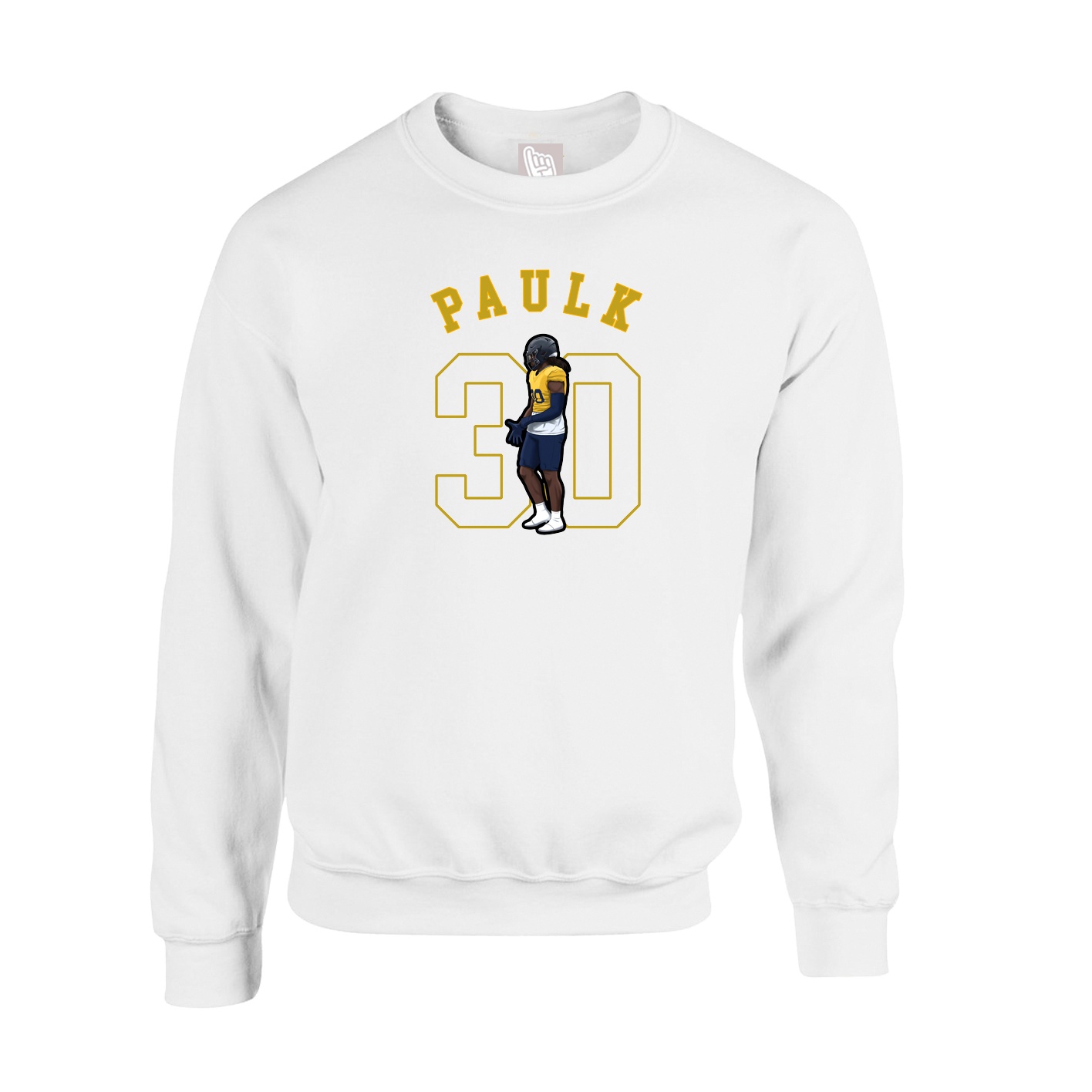 Fleece Crew — Shirsey Arch in White