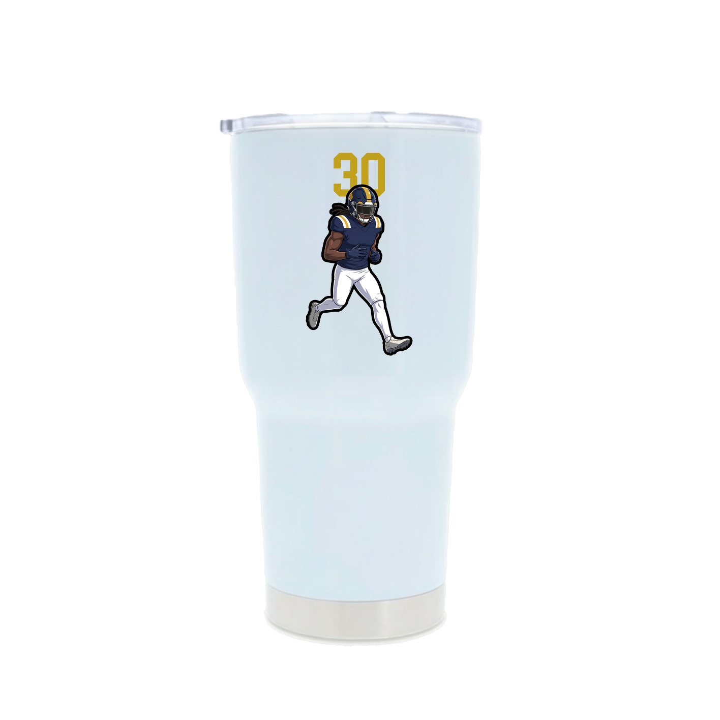 30oz Stainless Steel Tumbler — Number Top in White