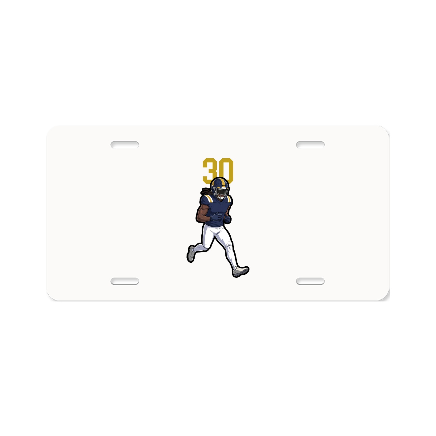 License Plate — Number Top in Classic