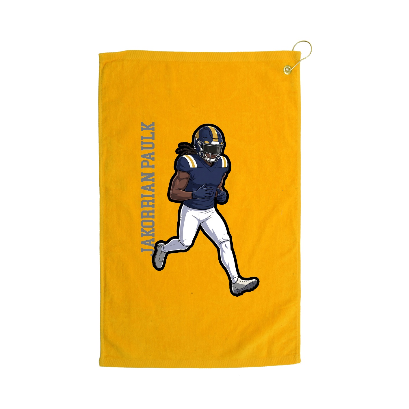 Golf Towel — Name Vertical in Gold