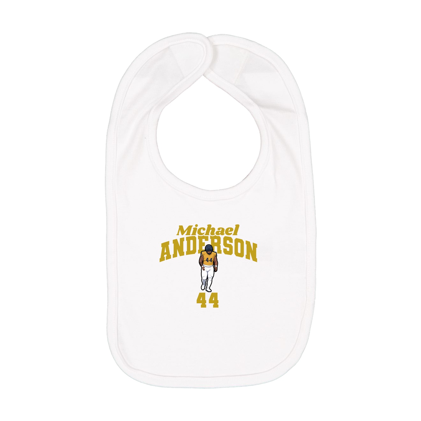 Infant Bib — Signature Arch in White