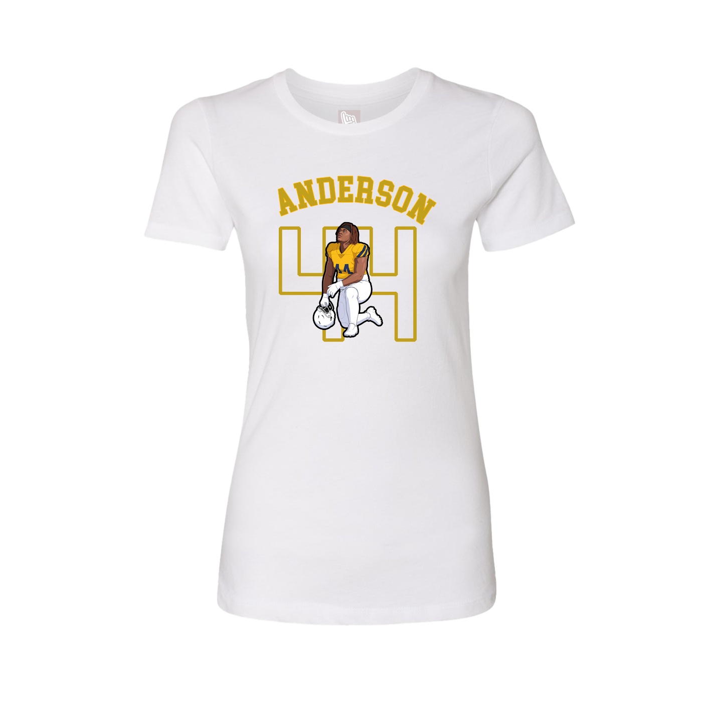 Fitted Women's Tee — Shirsey Arch in White