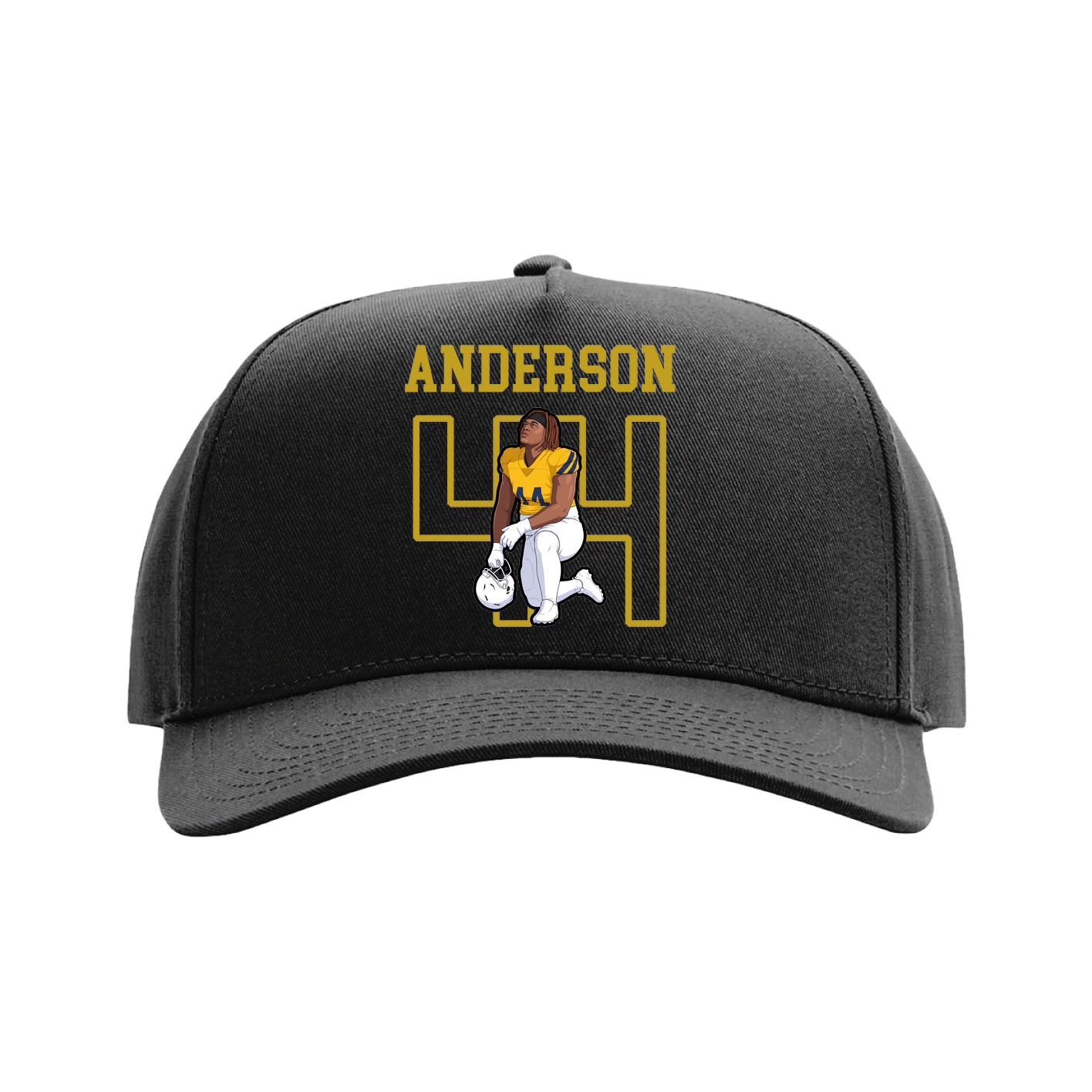 Full Fabric Five-Panel Champ Cap — Shirsey in Black